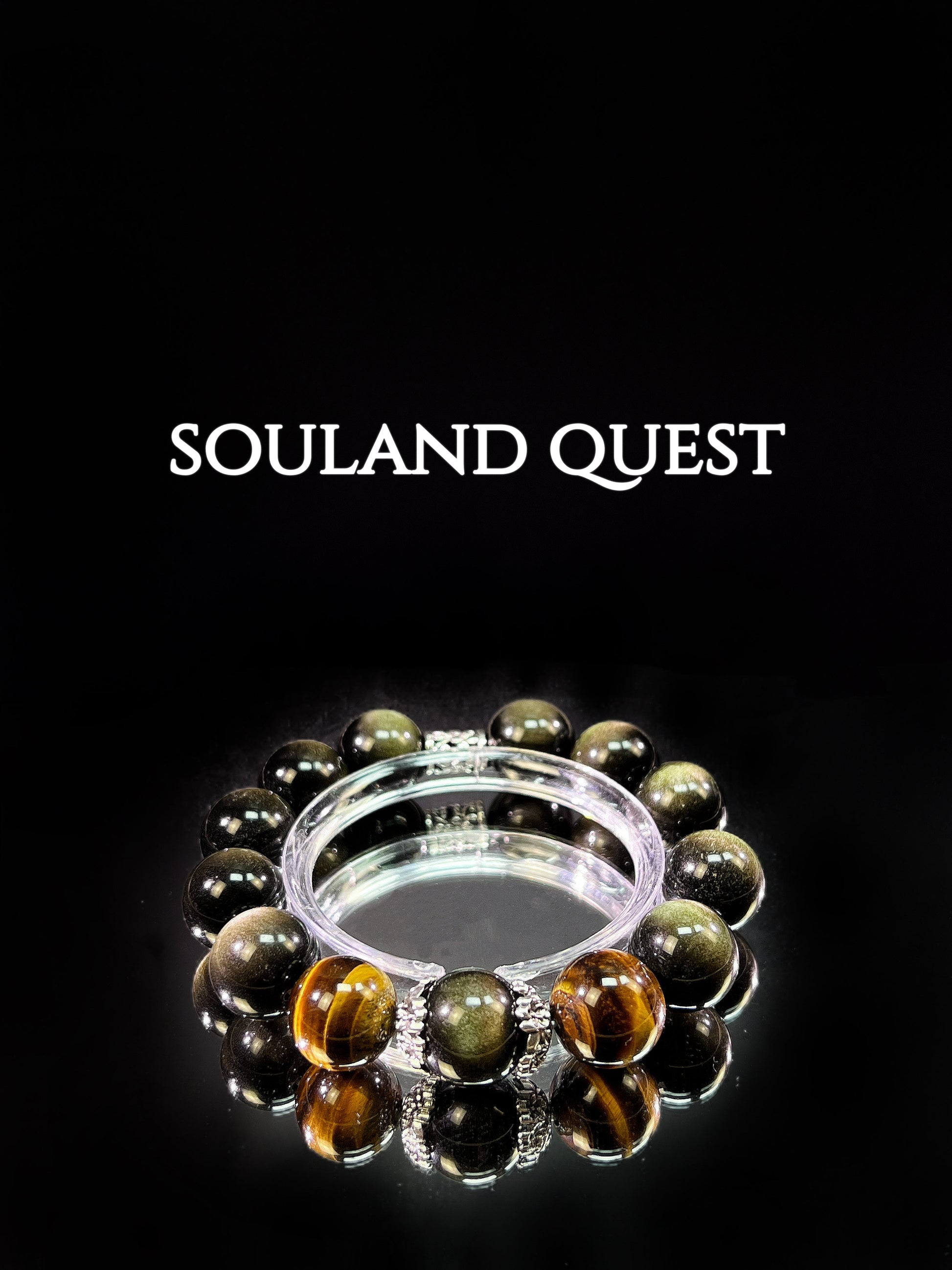 Golden Tiger’s Eye & Gold Obsidian Protection Bracelet – Confidence, Grounding & Energy Shield - Souland Quest