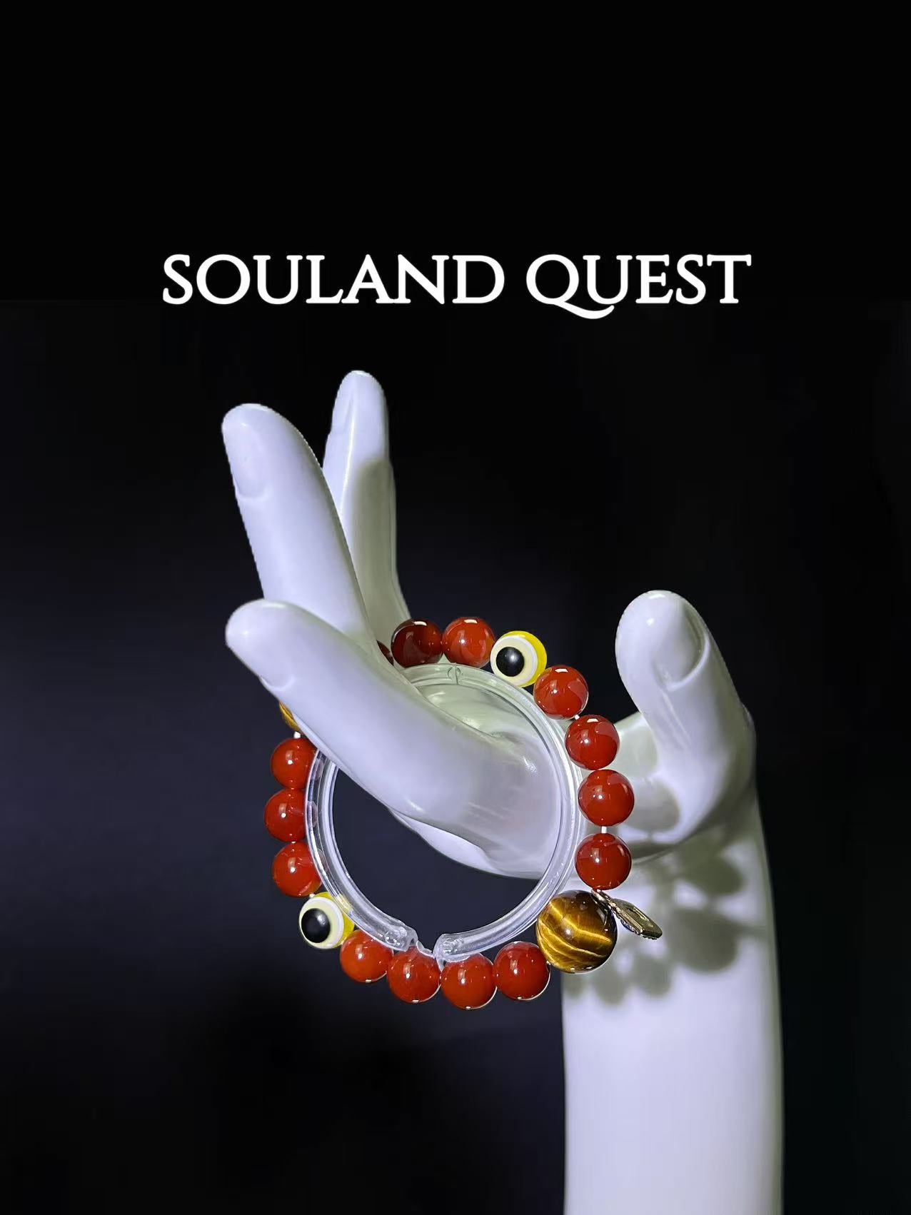 ✨ Red Agate & Golden Tiger’s Eye Evil Eye Bracelet – Strength, Protection & Vitality