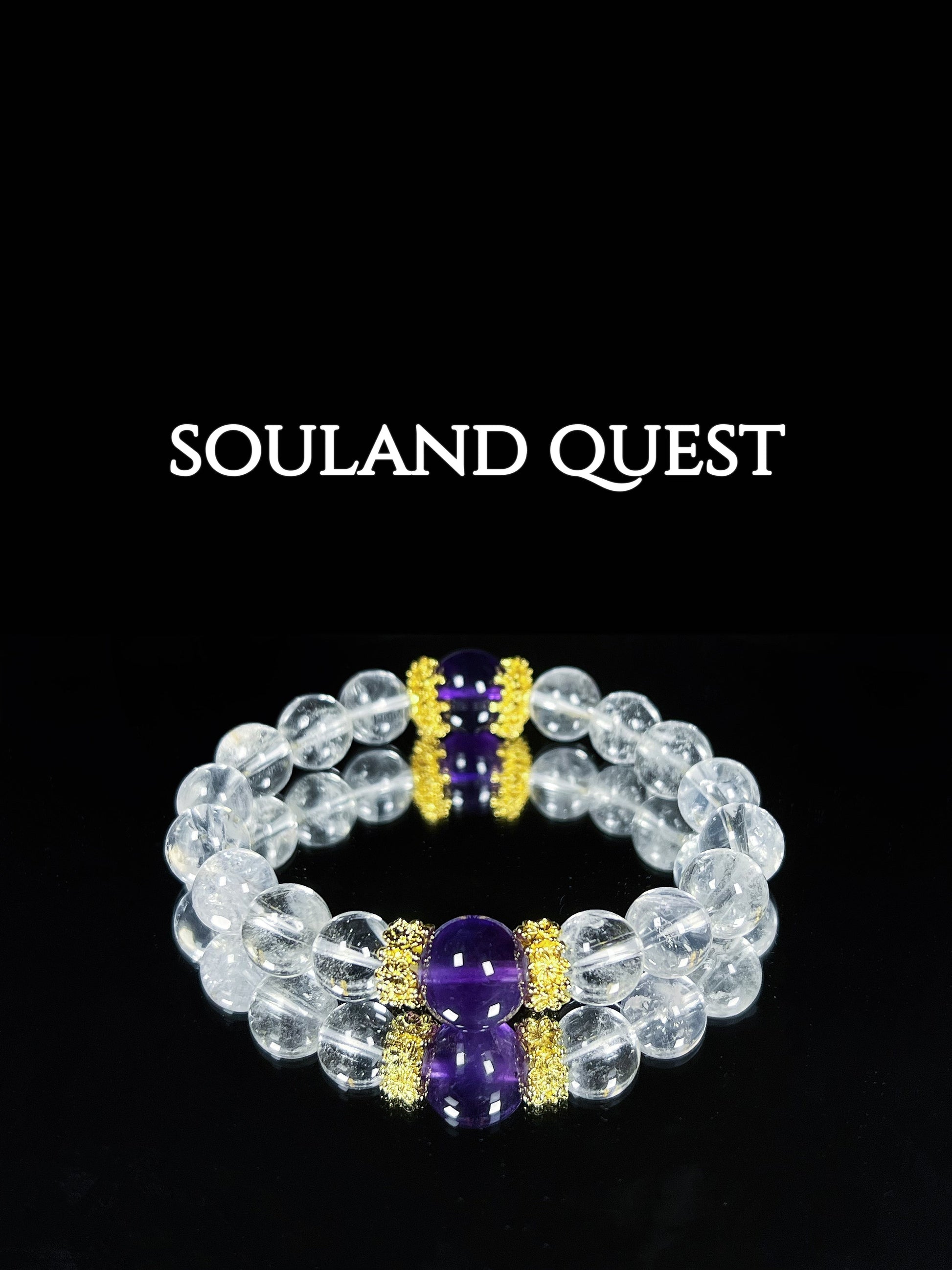 Amethyst & Clear Quartz Bracelet - Souland Quest