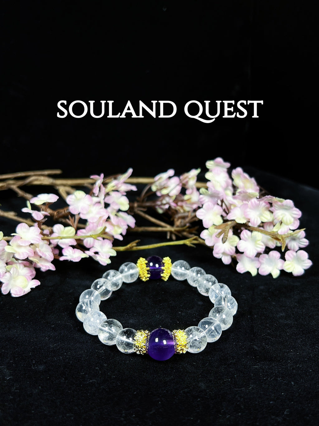 Amethyst & Clear Quartz Bracelet - Souland Quest