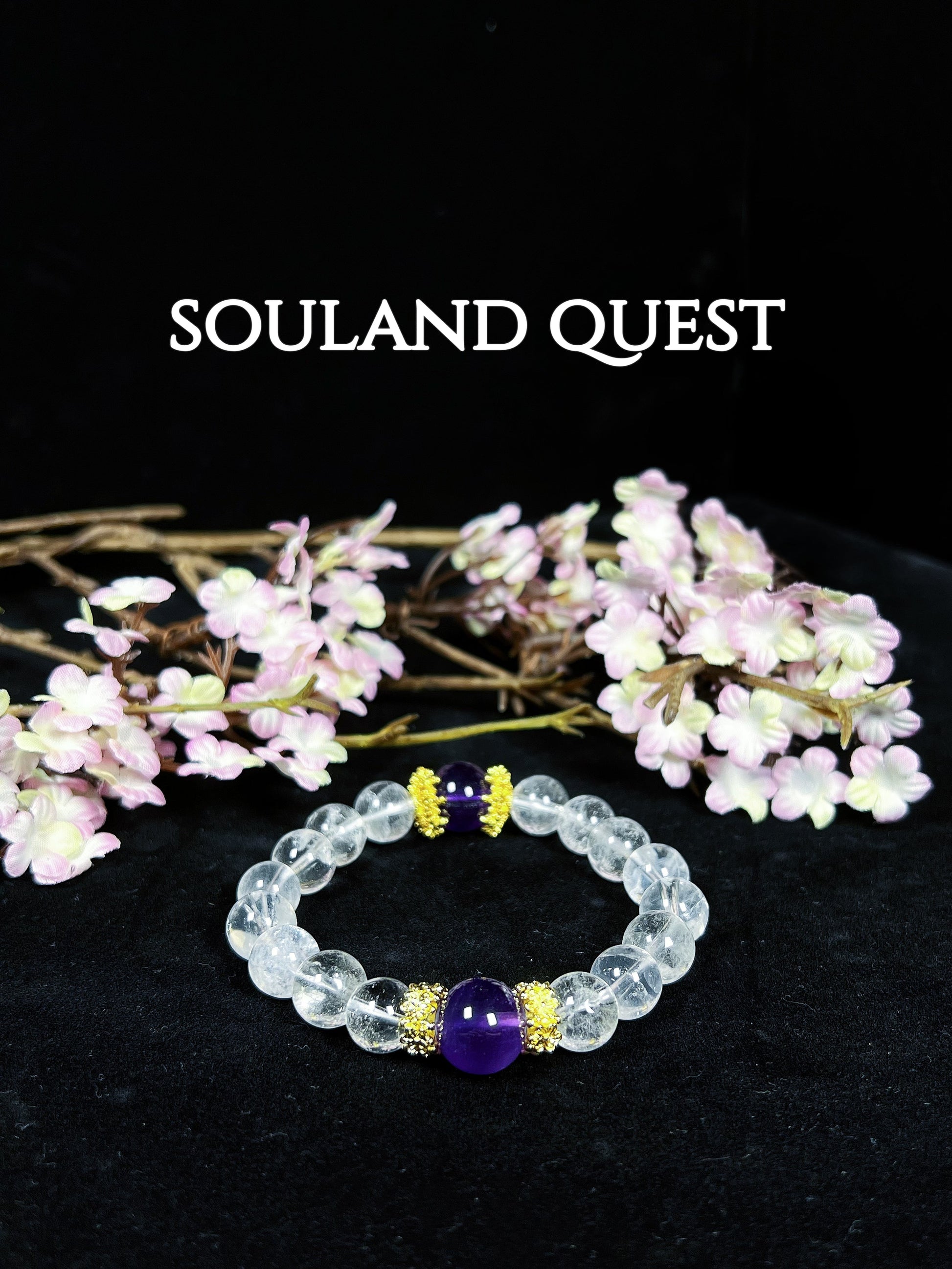 Amethyst & Clear Quartz Bracelet - Souland Quest
