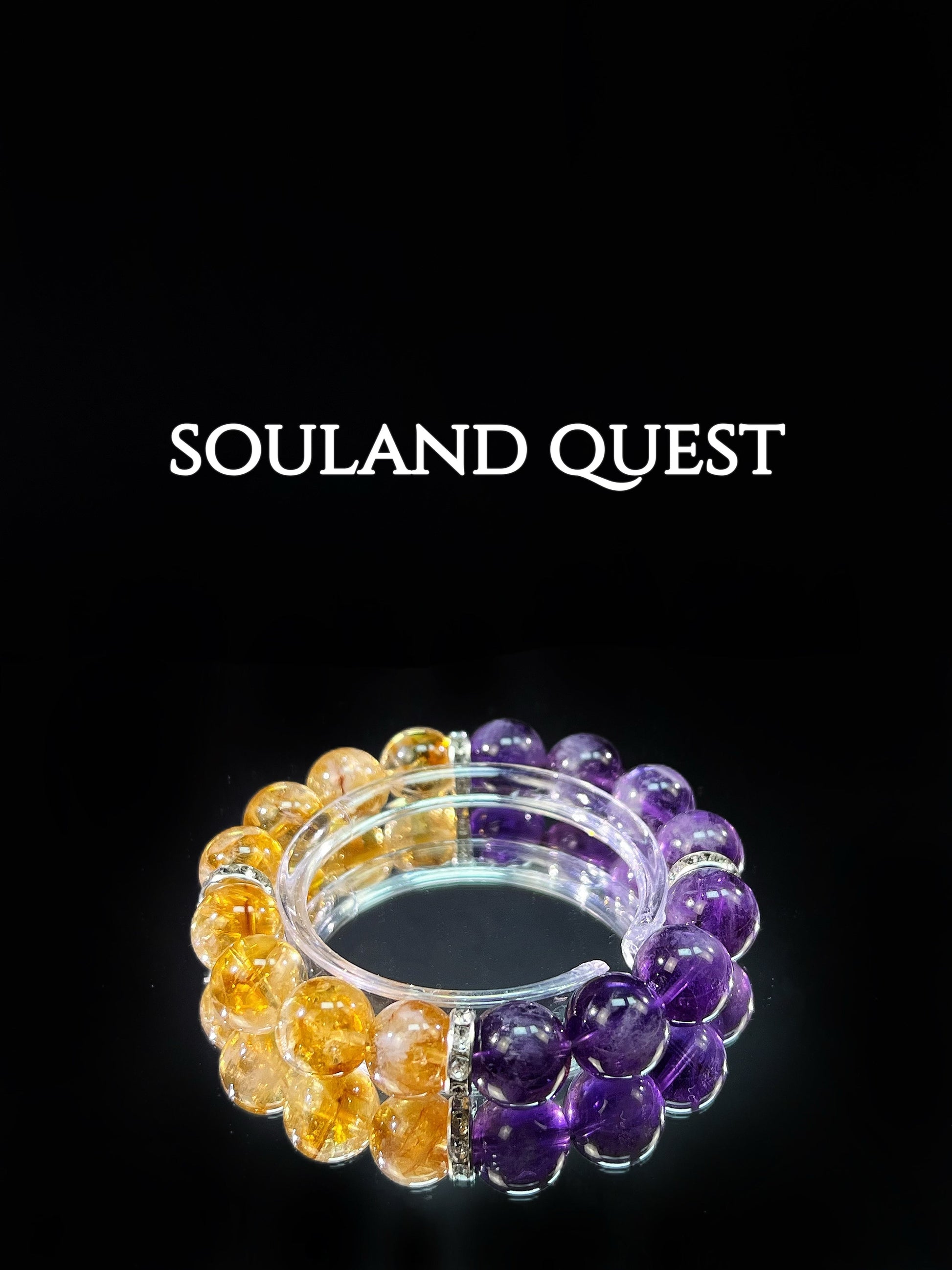 Amethyst Rabbit Hair & Citrine – Abundance, Clarity & Energy Balance - Souland Quest