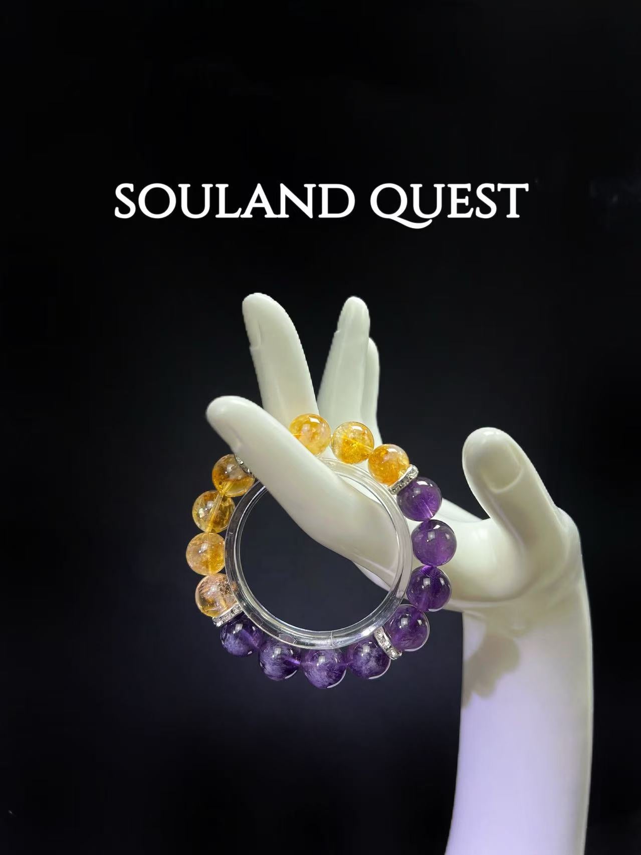 Amethyst Rabbit Hair & Citrine – Abundance, Clarity & Energy Balance - Souland Quest