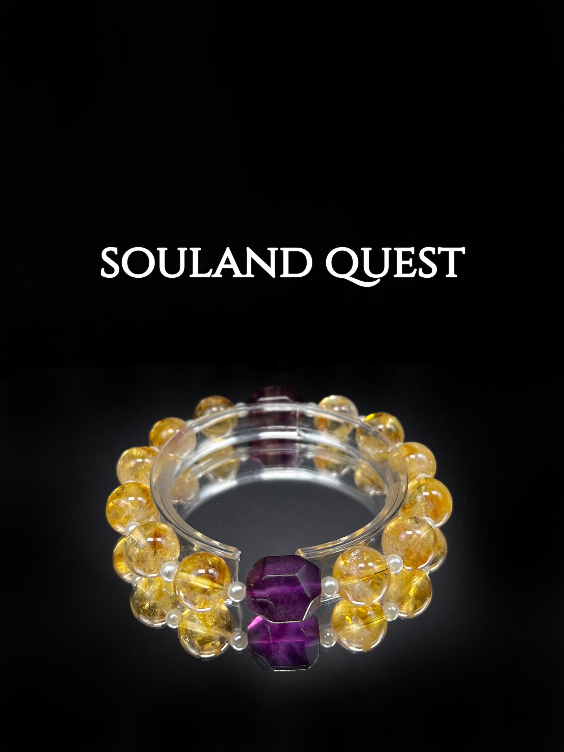Aurora Bloom Bracelet – Citrine, Pearl & Amethyst for Radiance & Inner Peace - Souland Quest