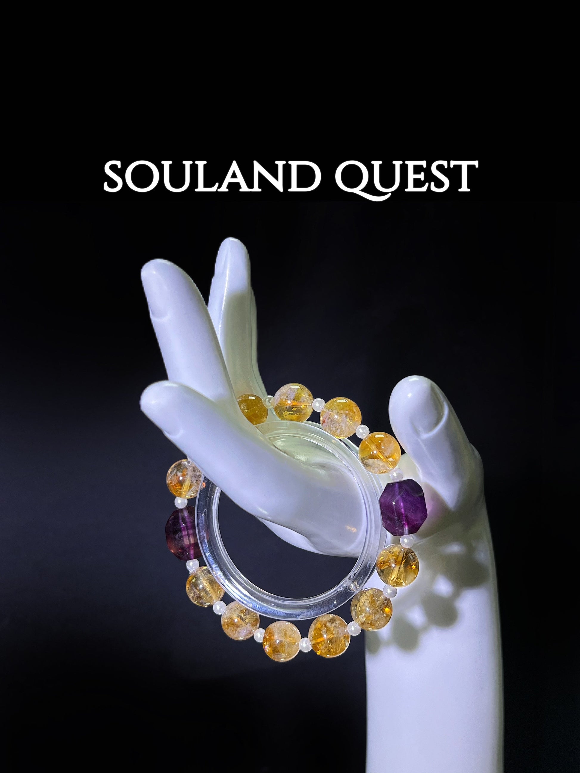 Aurora Bloom Bracelet – Citrine, Pearl & Amethyst for Radiance & Inner Peace - Souland Quest