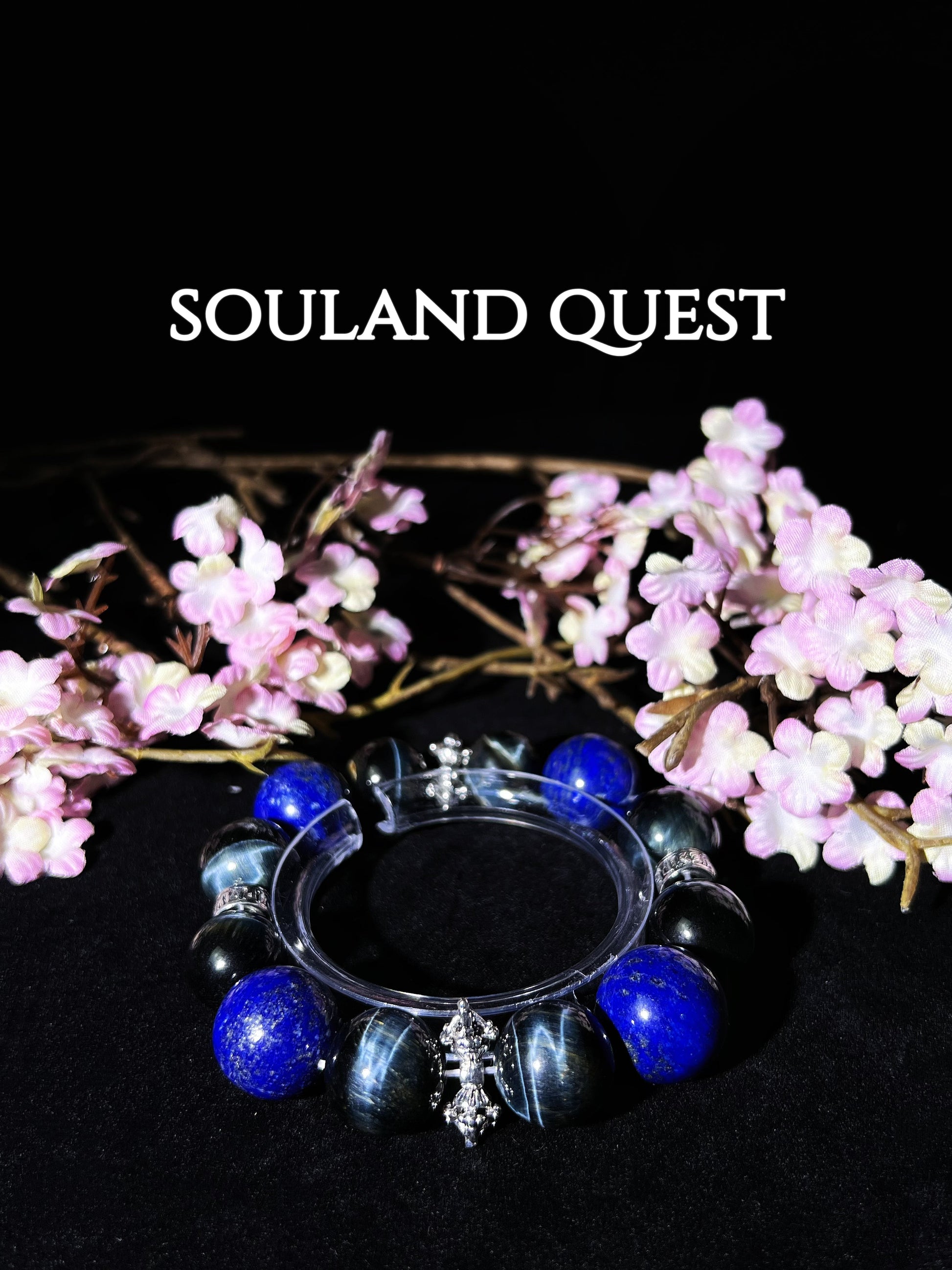 Celestial Insight Bracelet – Lapis Lazuli, Blue Tiger’s Eye & Silver Details for Wisdom & Clarity ✨🌙 - Souland Quest