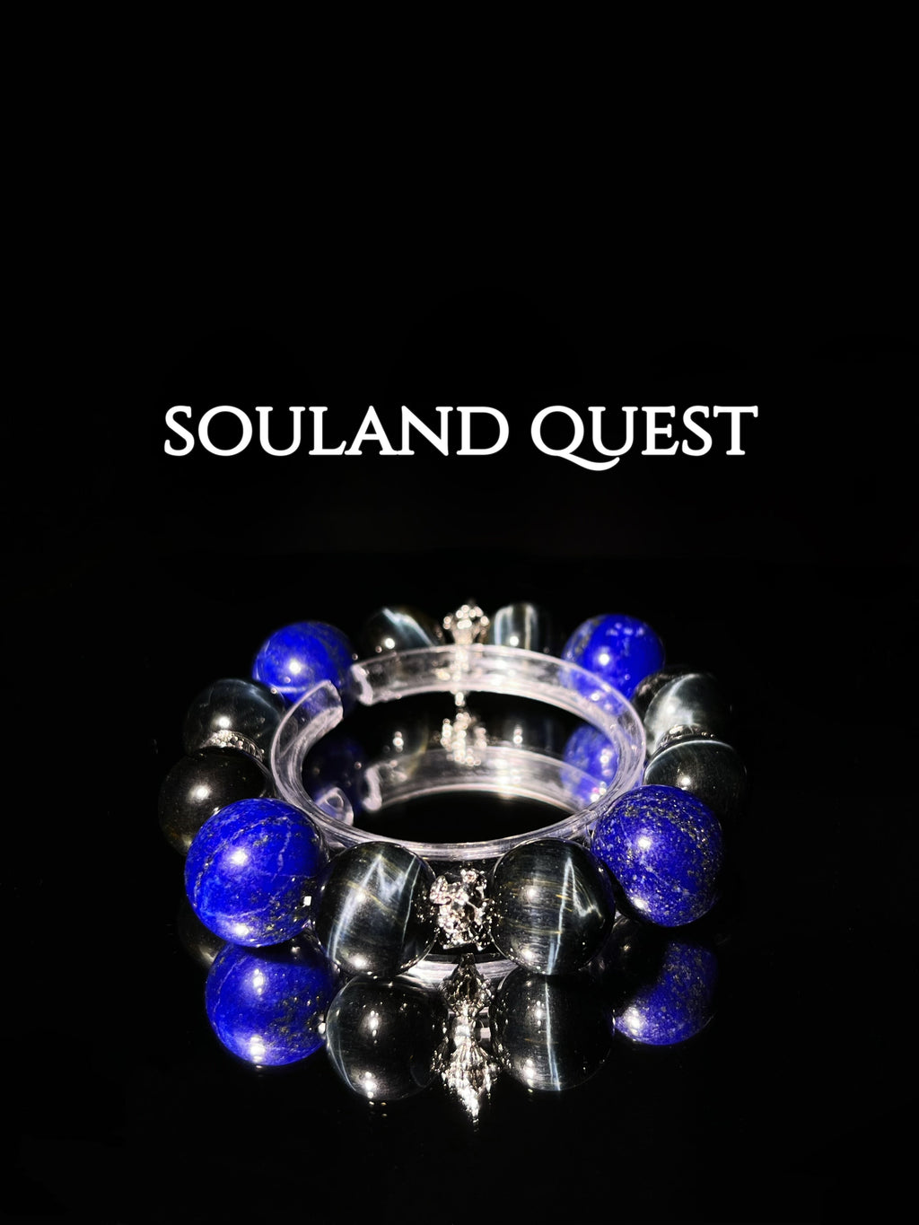 Celestial Insight Bracelet – Lapis Lazuli, Blue Tiger’s Eye & Silver Details for Wisdom & Clarity ✨🌙 - Souland Quest