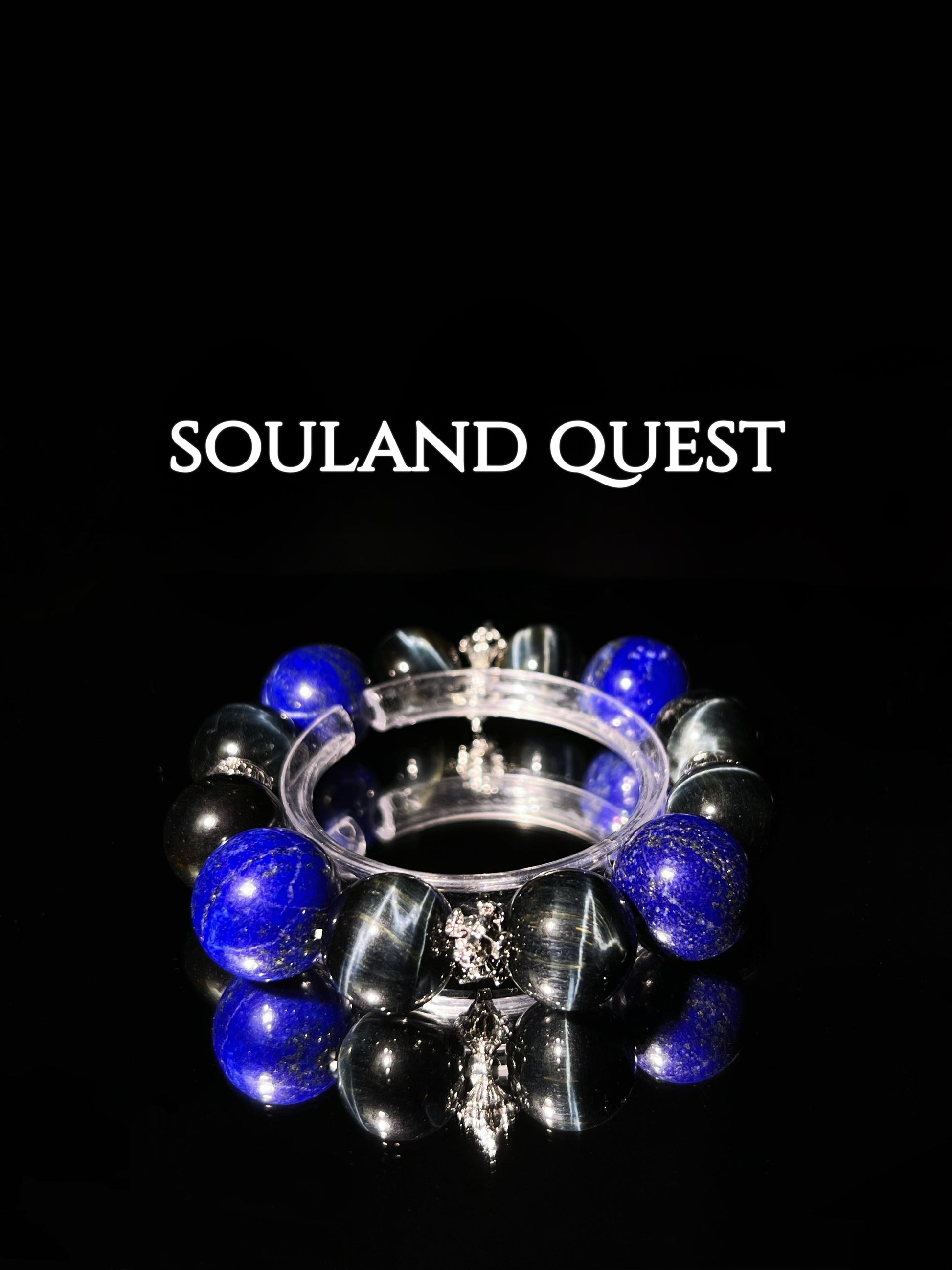 Celestial Insight Bracelet – Lapis Lazuli, Blue Tiger’s Eye & Silver Details for Wisdom & Clarity ✨🌙 - Souland Quest