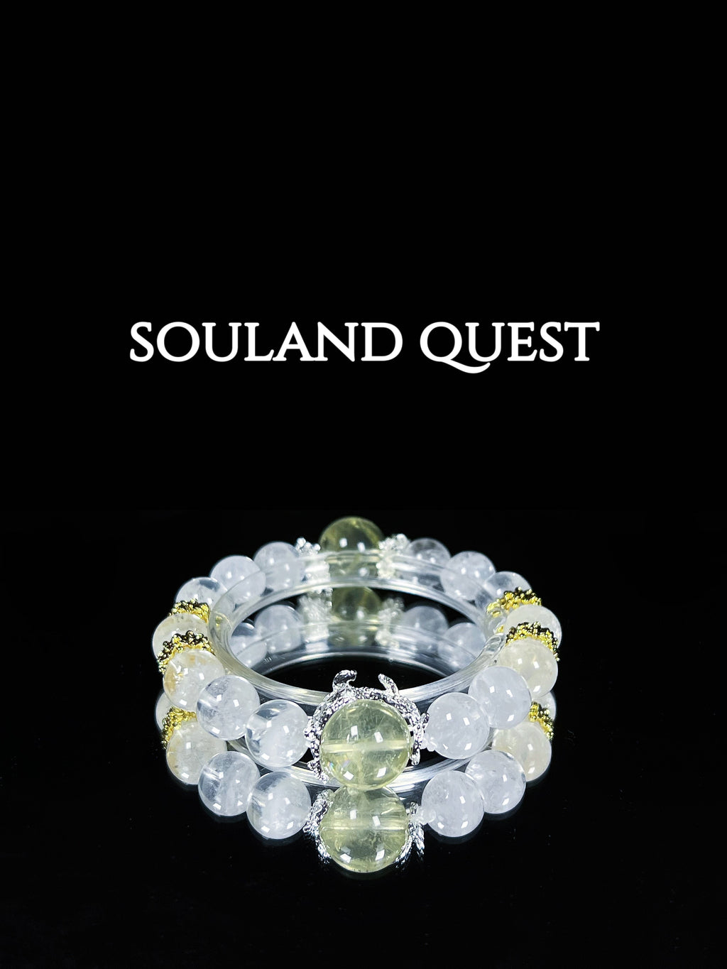 Clear Phantom & Lemon Quartz Bracelet - Souland Quest