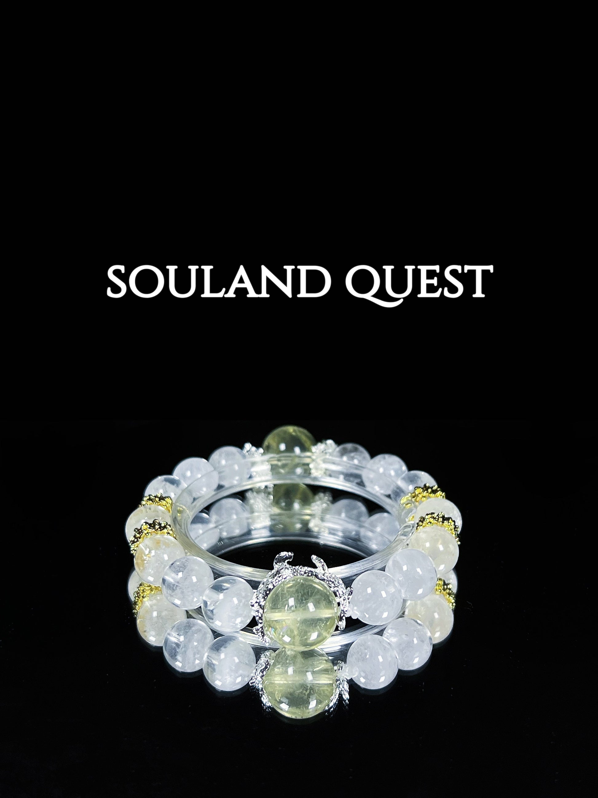 Clear Phantom & Lemon Quartz Bracelet - Souland Quest