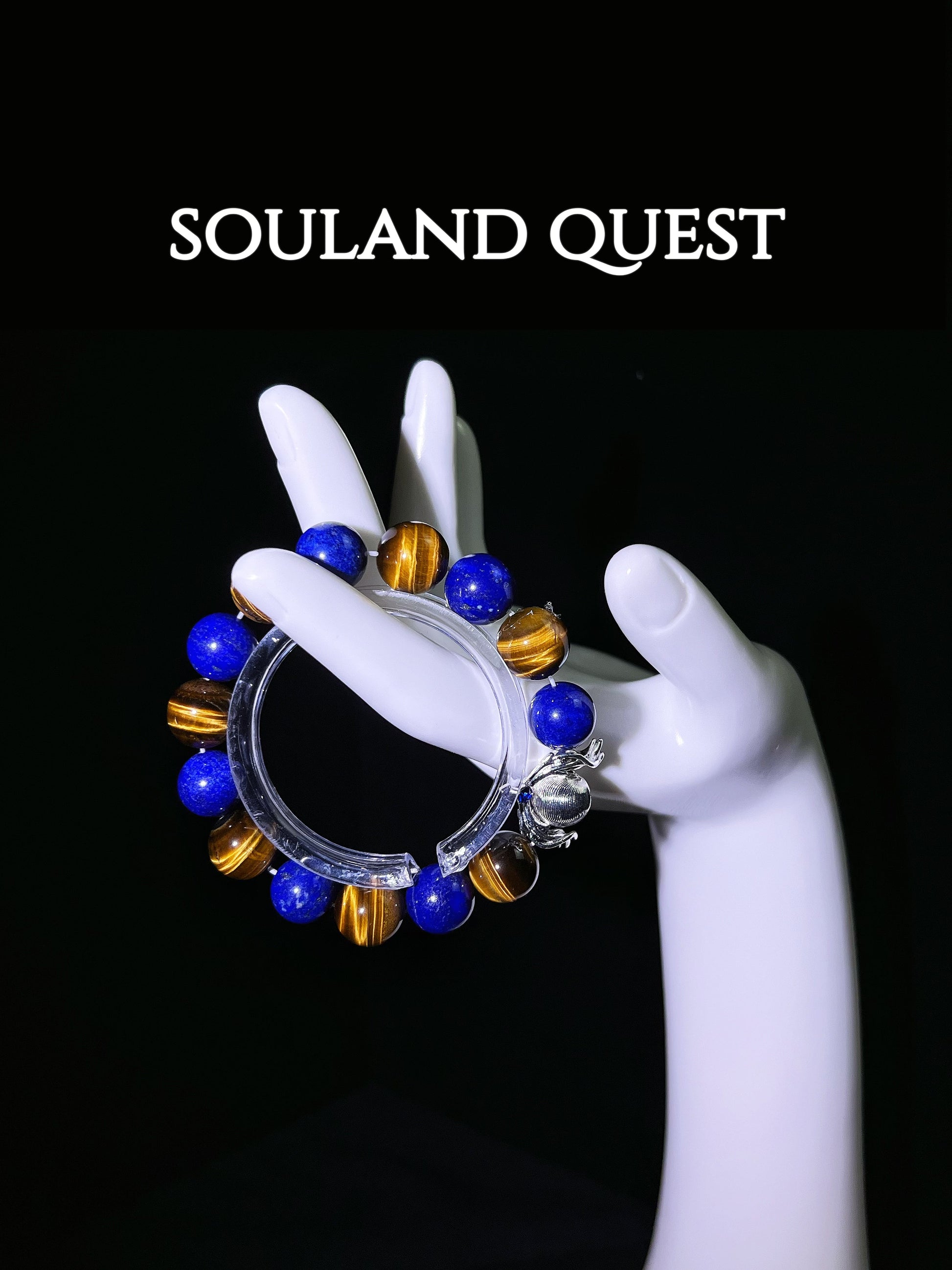 Cosmic Radiance Bracelet – Lapis Lazuli & Tiger's Eye with Silver Touch - Souland Quest