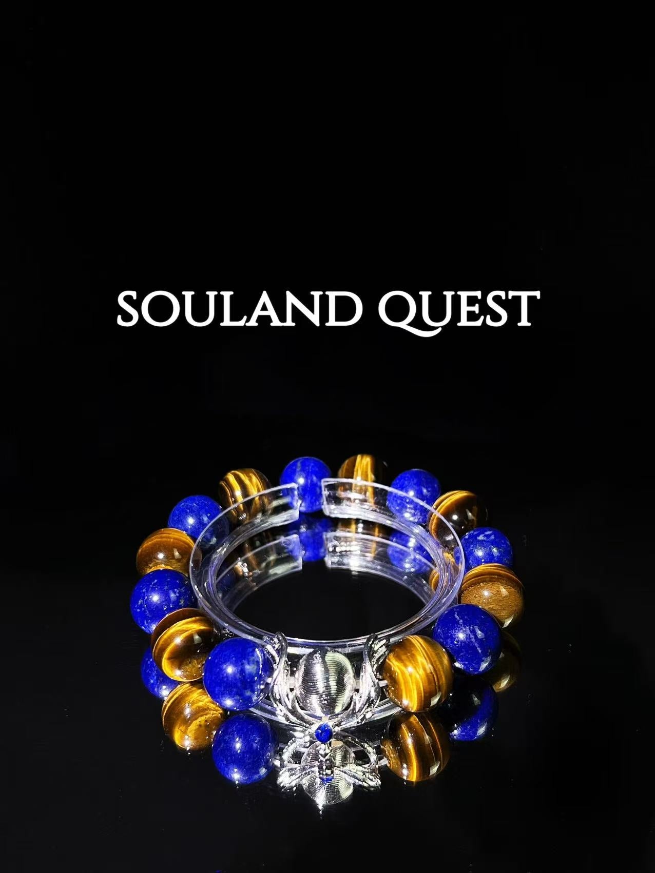 Cosmic Radiance Bracelet – Lapis Lazuli & Tiger's Eye with Silver Touch - Souland Quest