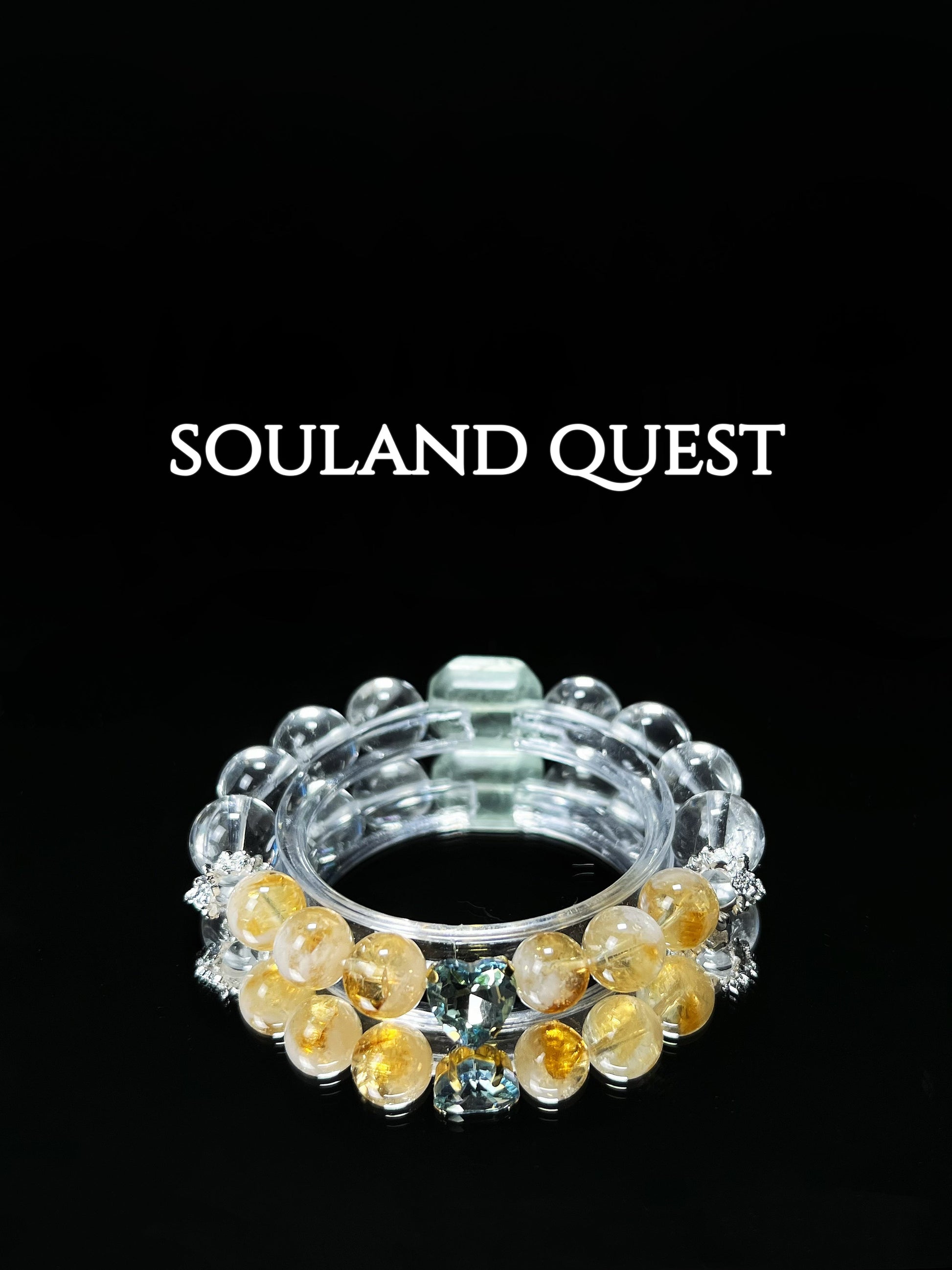 Emerald Radiance Bracelet – Citrine, Clear Quartz & Green Tourmaline with Heart Accent for Renewal & Abundance 💚✨ - Souland Quest