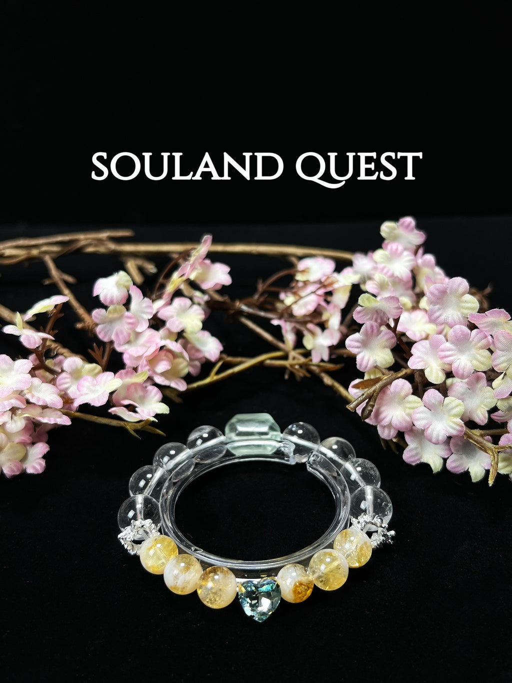 Emerald Radiance Bracelet – Citrine, Clear Quartz & Green Tourmaline with Heart Accent for Renewal & Abundance 💚✨ - Souland Quest