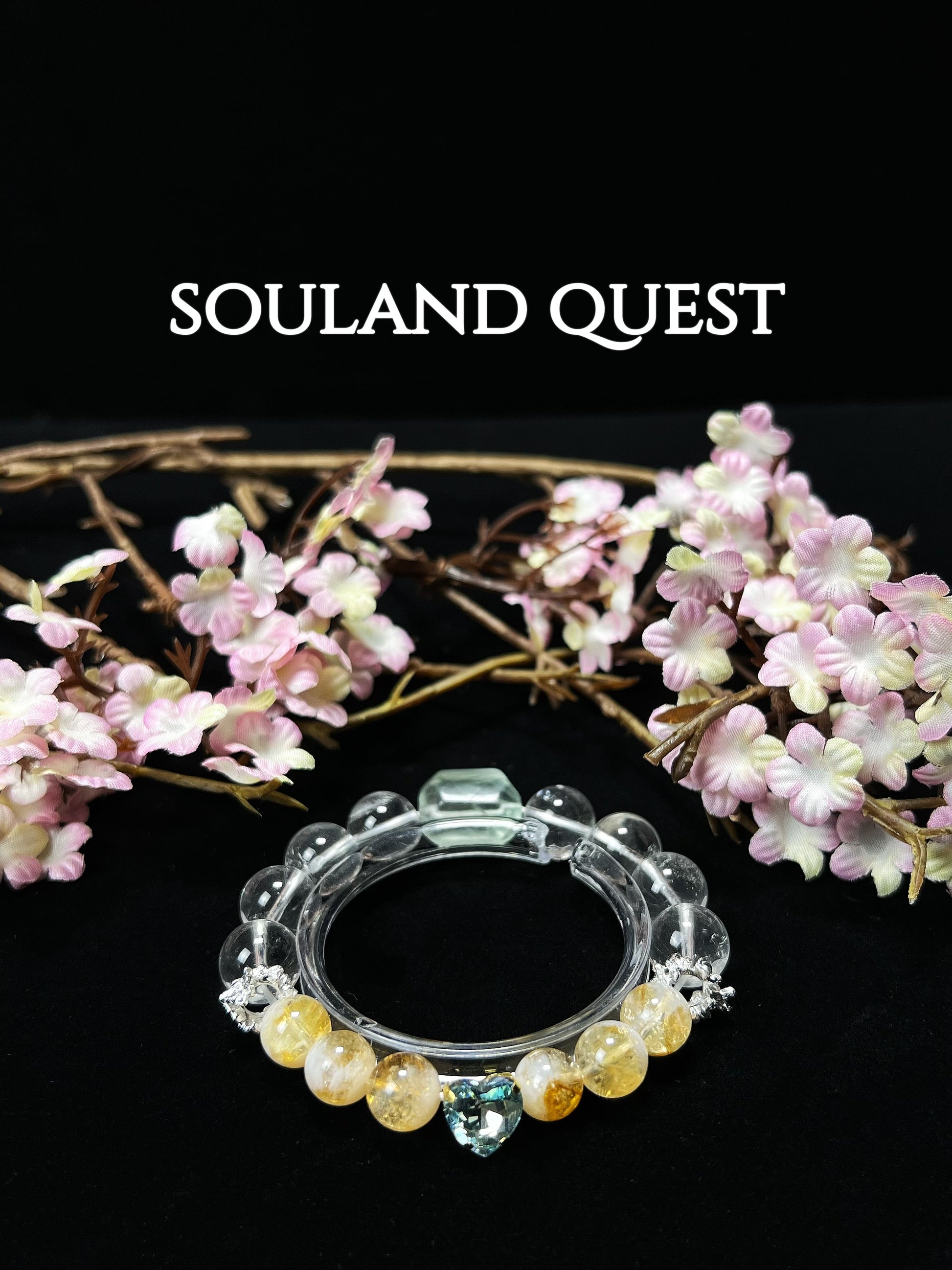 Emerald Radiance Bracelet – Citrine, Clear Quartz & Green Tourmaline with Heart Accent for Renewal & Abundance 💚✨ - Souland Quest