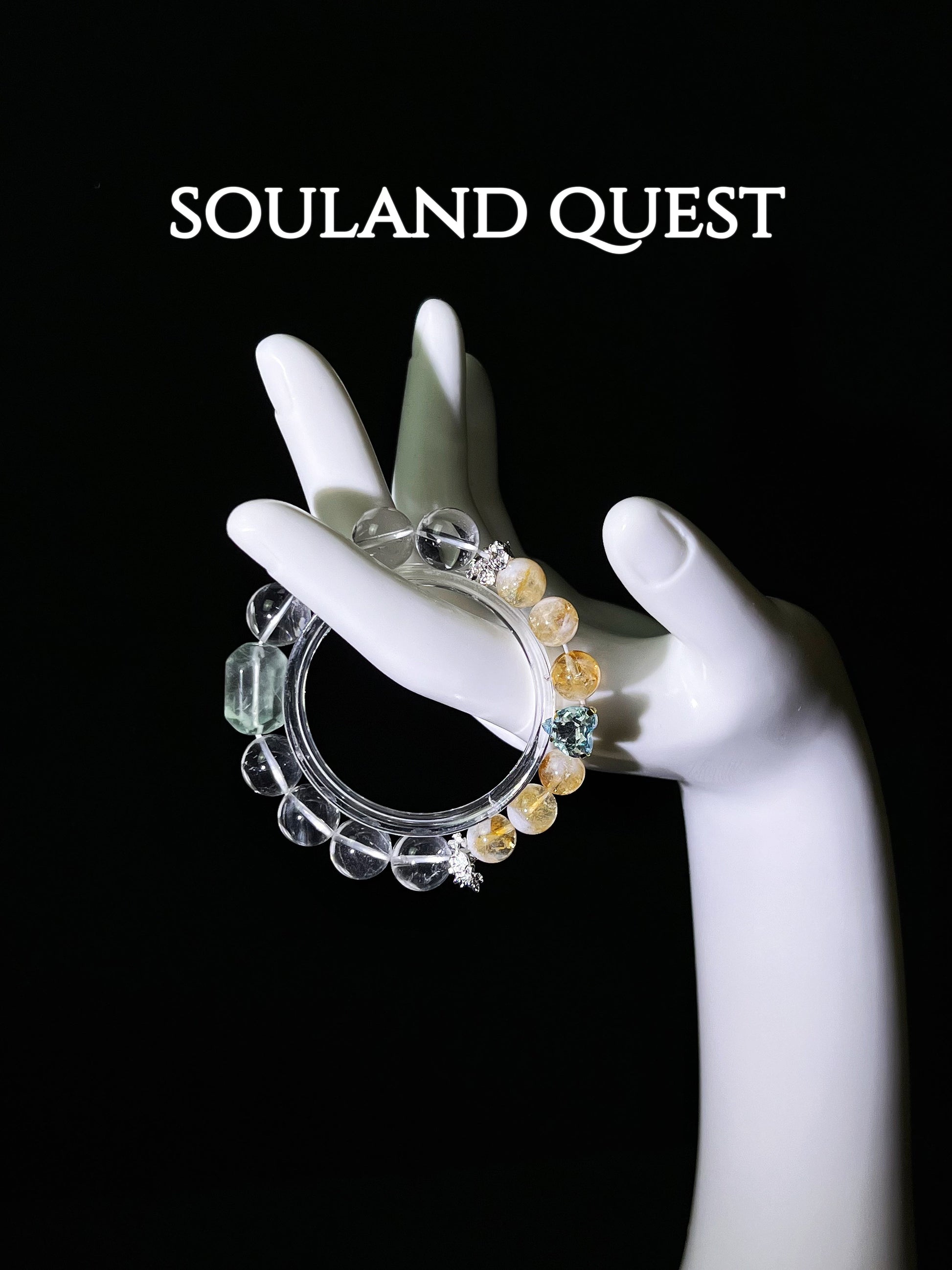 Emerald Radiance Bracelet – Citrine, Clear Quartz & Green Tourmaline with Heart Accent for Renewal & Abundance 💚✨ - Souland Quest