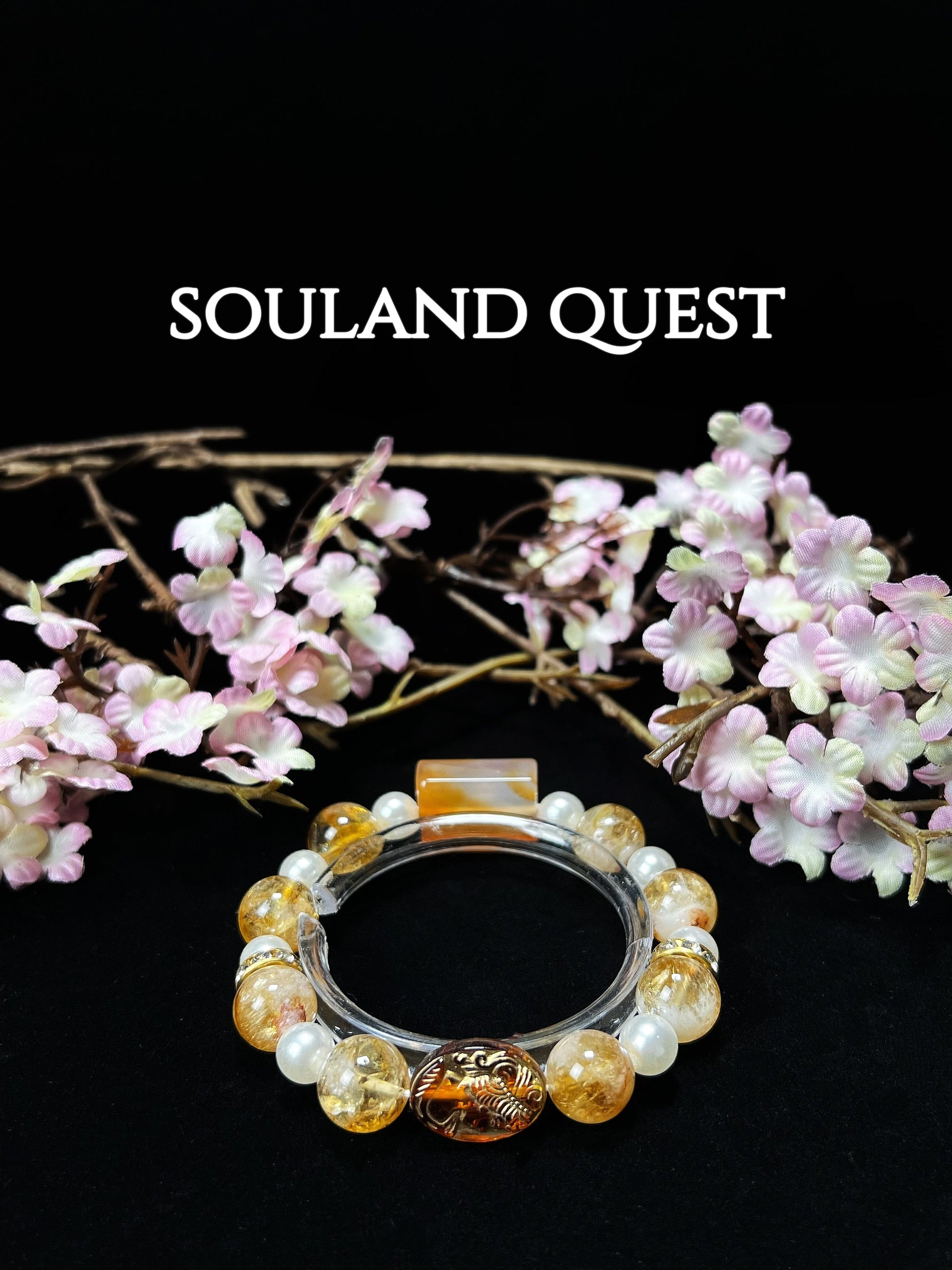 Eternal Sunshine Bracelet – Citrine, Pearl & Yellow Tourmaline with Golden Accents for Vitality & Abundance 🌅✨ - Souland Quest