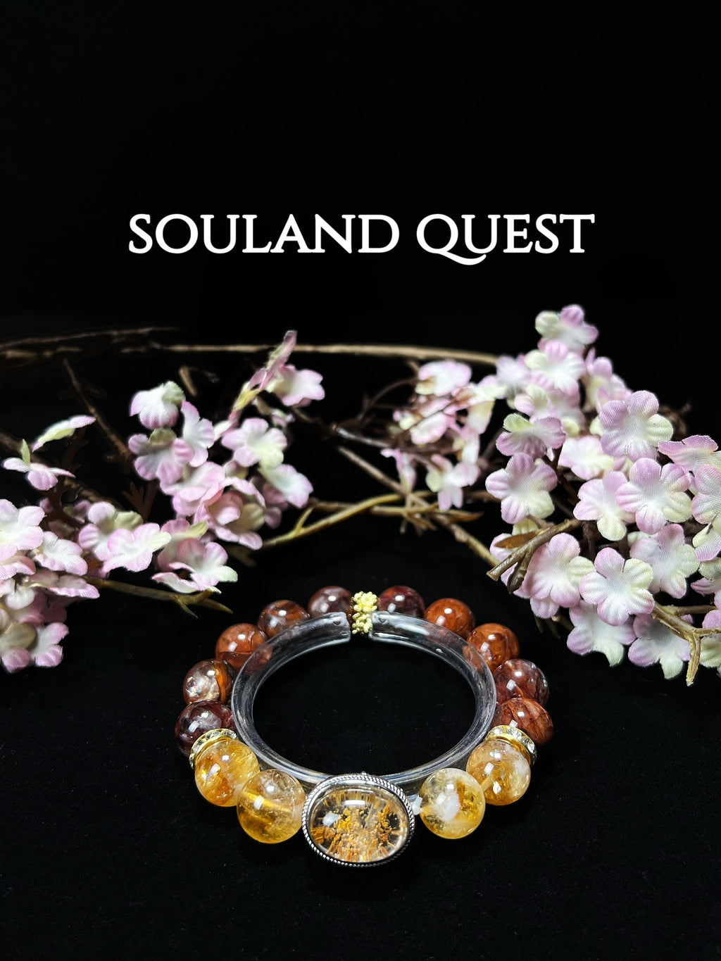 Golden Flame Bracelet – Citrine, Fire Quartz & Yellow Phantom Quartz for Strength & Clarity 🔥💛 - Souland Quest