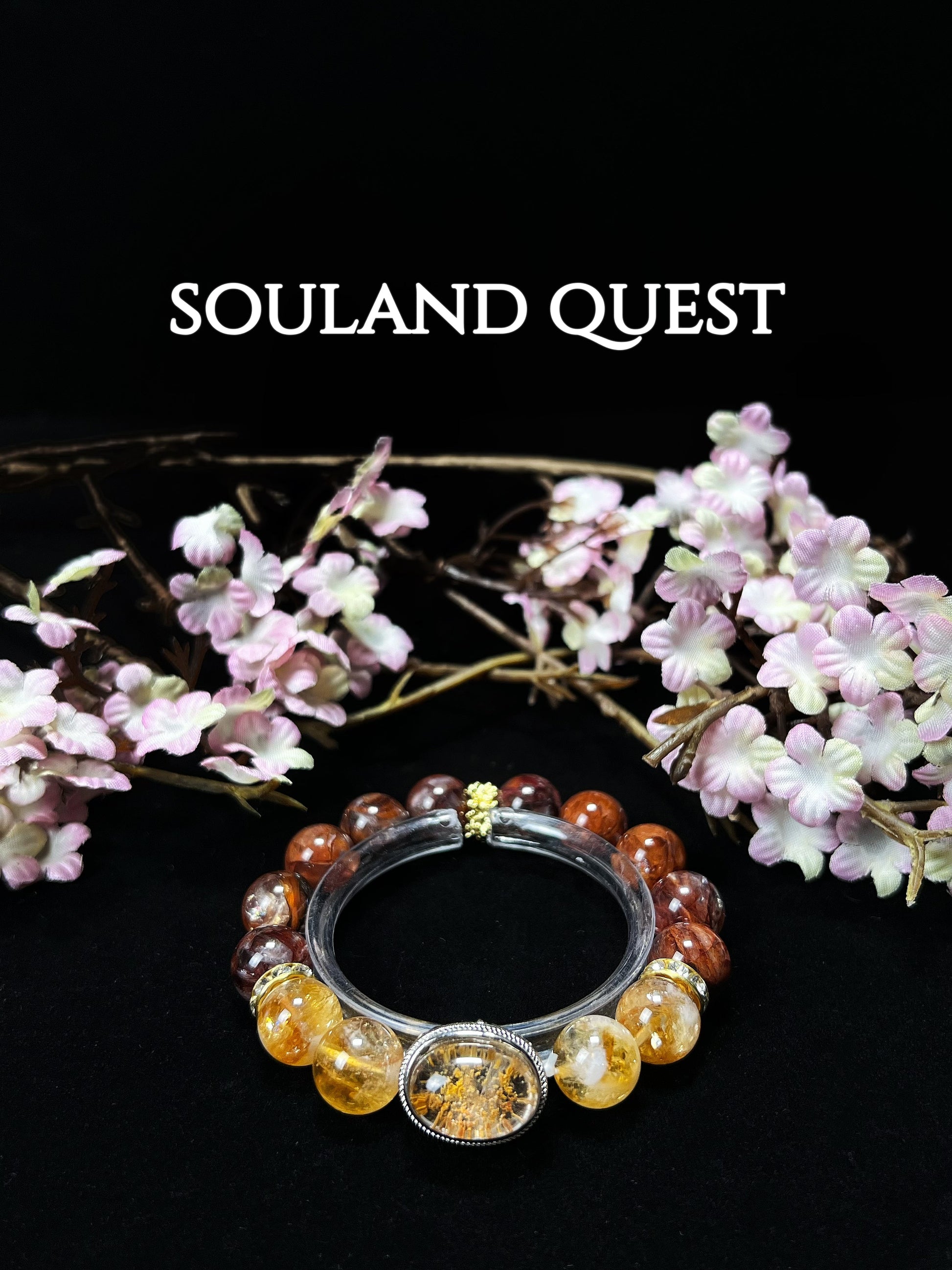 Golden Flame Bracelet – Citrine, Fire Quartz & Yellow Phantom Quartz for Strength & Clarity 🔥💛 - Souland Quest