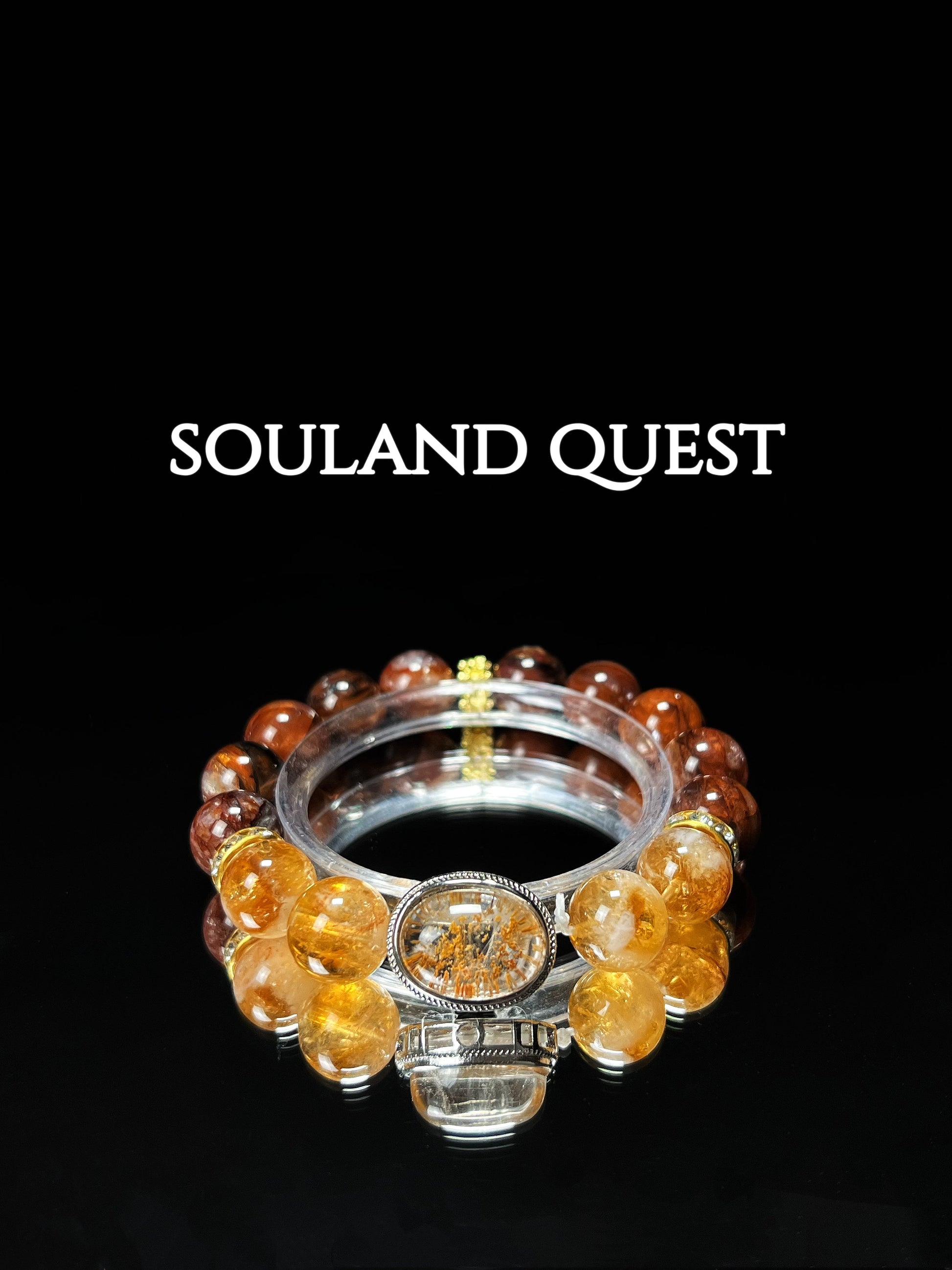 Golden Flame Bracelet – Citrine, Fire Quartz & Yellow Phantom Quartz for Strength & Clarity 🔥💛 - Souland Quest
