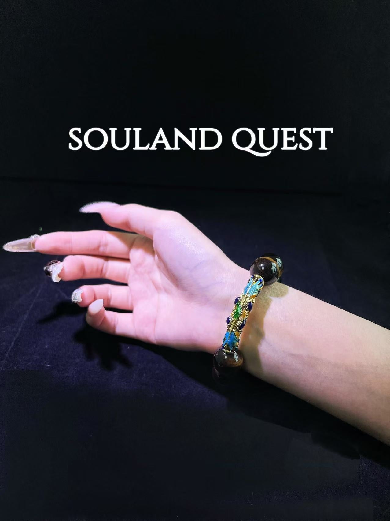Golden Tiger’s Eye Bracelet with Golden Enamel Bend – Protection, Focus & Chakra Balance - Souland Quest