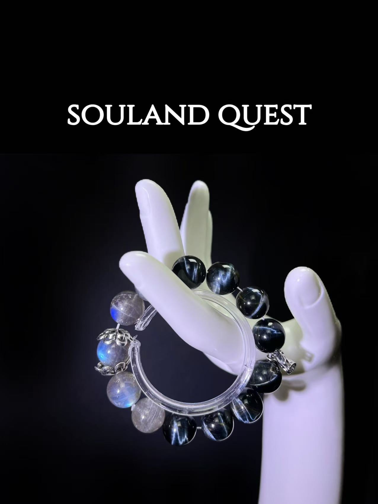 Gray Moonstone & Blue Tiger’s Eye Healing Bracelet – Intuition & Protection - Souland Quest