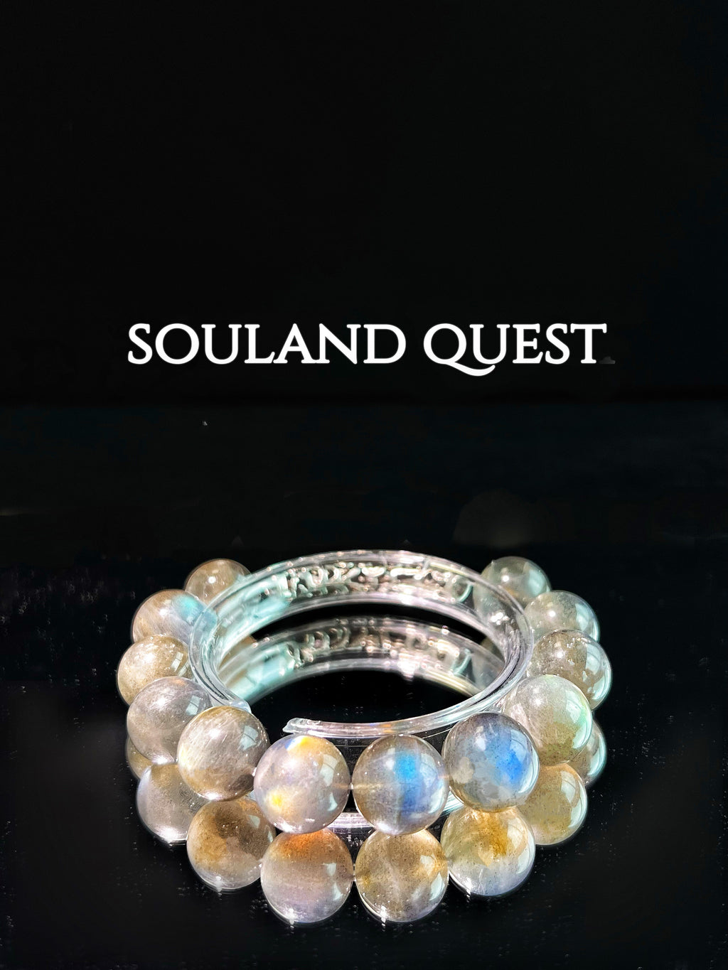 Gray Moonstone Bracelet with Silver Bend – Intuition, Calm & Chakra Balance - Souland Quest