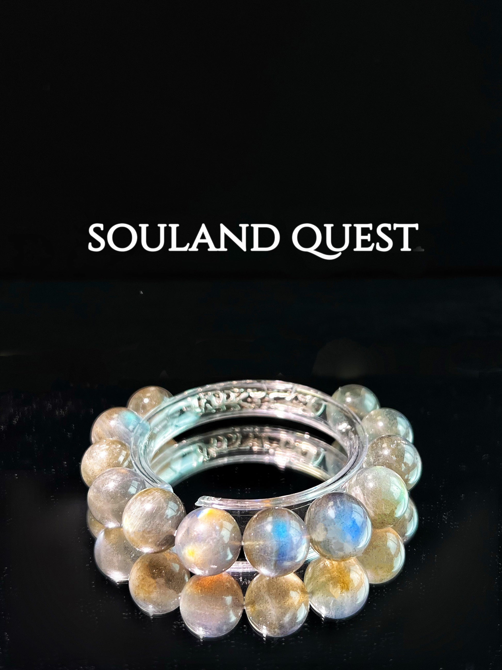 Gray Moonstone Bracelet with Silver Bend – Intuition, Calm & Chakra Balance - Souland Quest