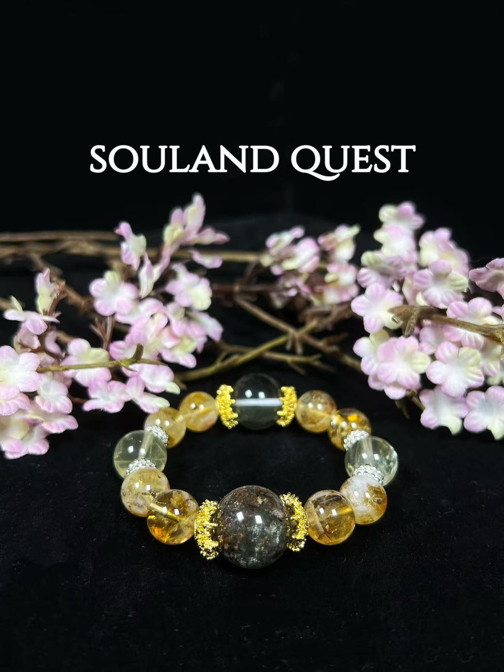 Green Phantom Quartz & Citrine & Lemon Quartz Bracelet - Souland Quest