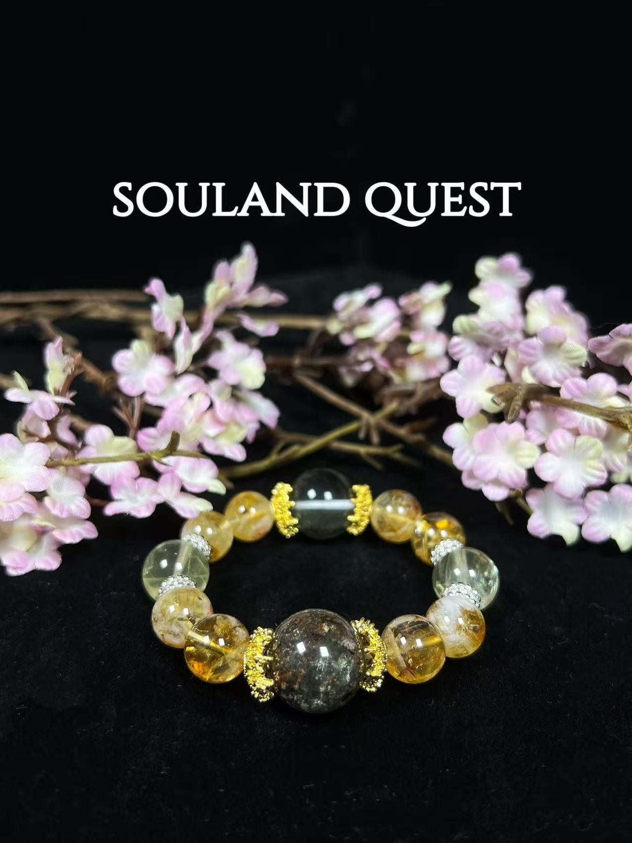 Green Phantom Quartz & Citrine & Lemon Quartz Bracelet - Souland Quest