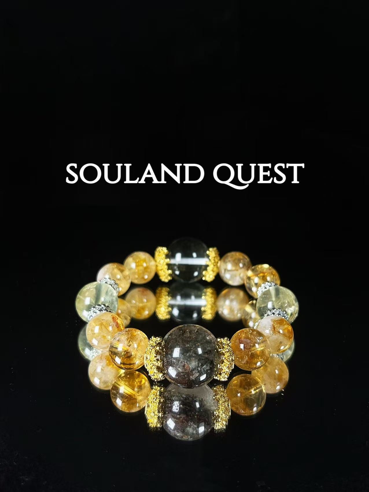 Green Phantom Quartz & Citrine & Lemon Quartz Bracelet - Souland Quest