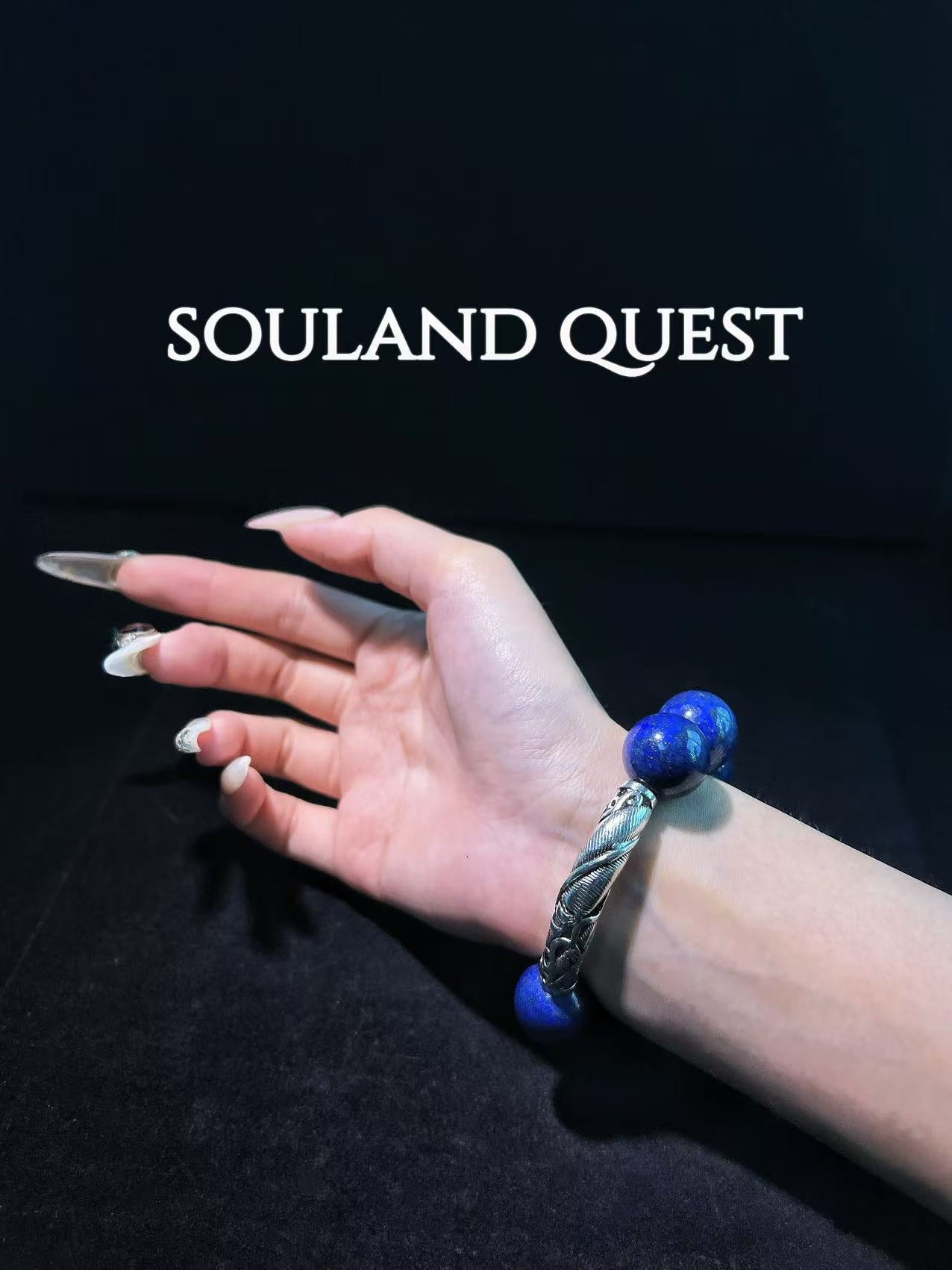 Lapis Lazuli Bracelet with Silver Bend – Wisdom, Communication & Chakra Balance - Souland Quest