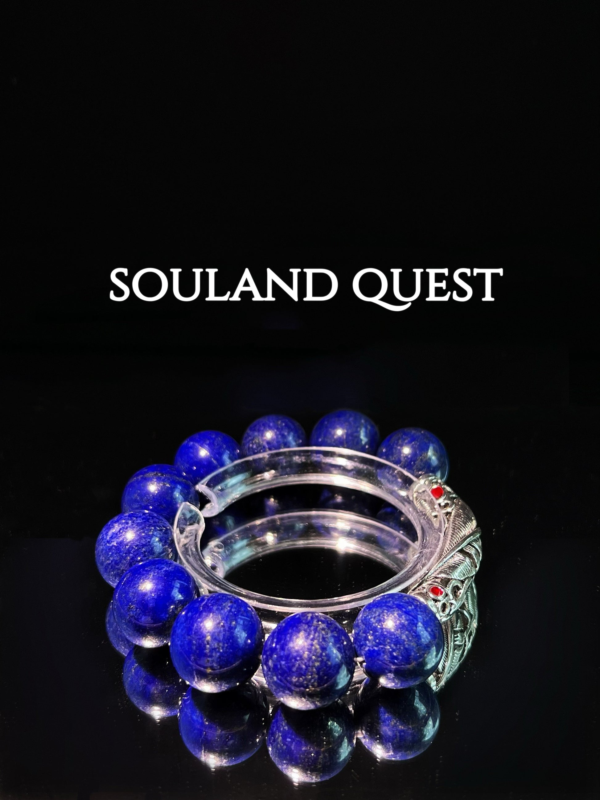 Lapis Lazuli Bracelet with Silver Bend – Wisdom, Communication & Chakra Balance - Souland Quest