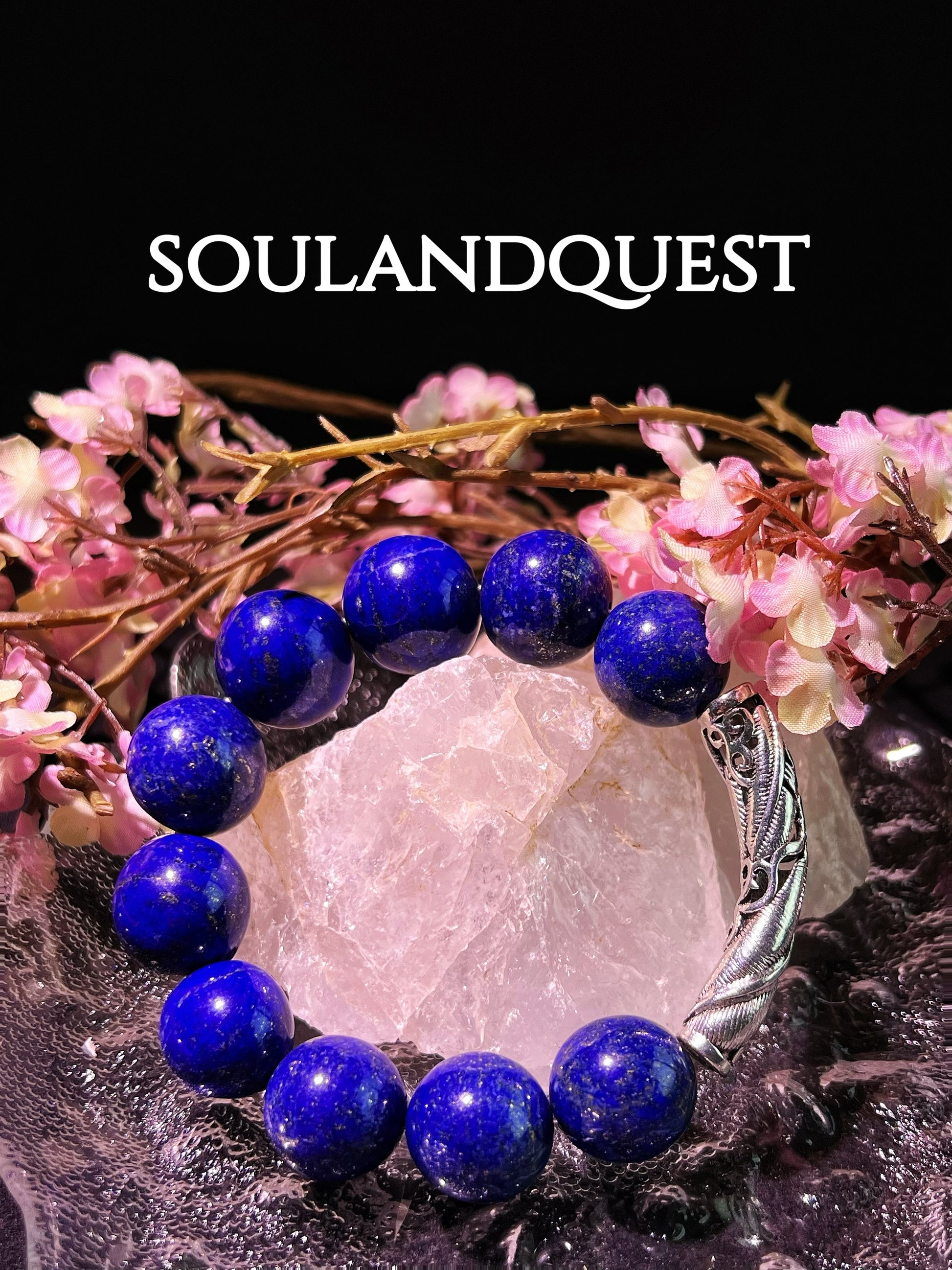 Lapis Lazuli Bracelet with Silver Bend – Wisdom, Communication & Chakra Balance - Souland Quest