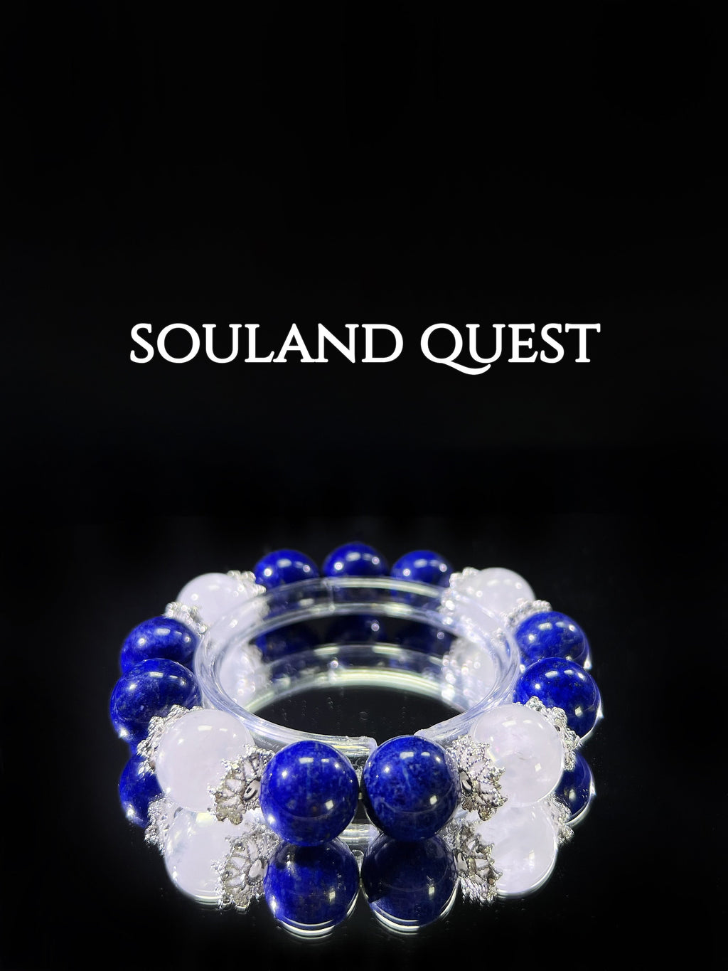 Lapis Lazuli & White Phantom Healing Bracelet – Wisdom, Clarity & Spiritual Growth - Souland Quest