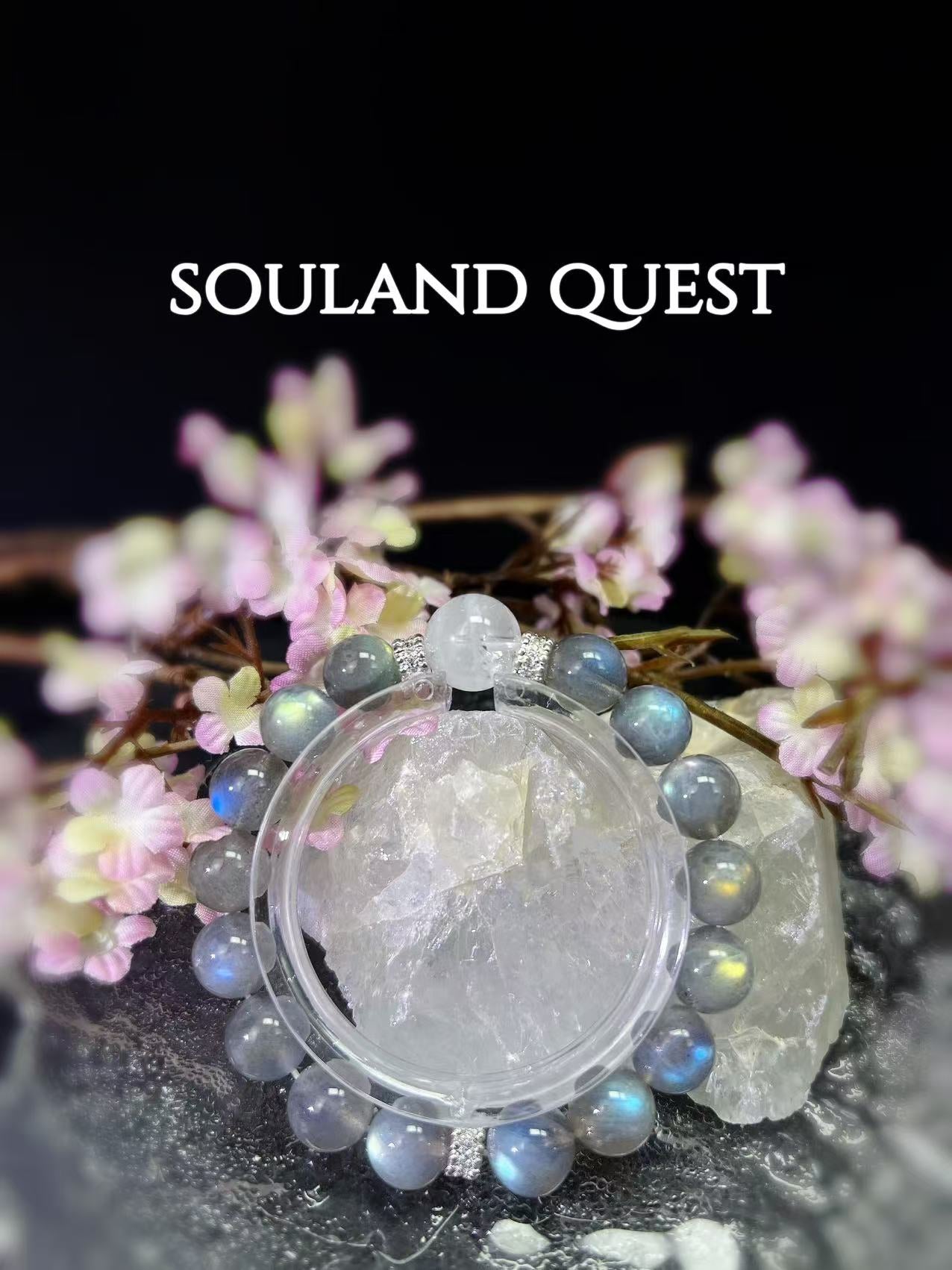 Moonstone & White Phantom Healing Bracelet – Intuition, Clarity & Chakra Balance - Souland Quest