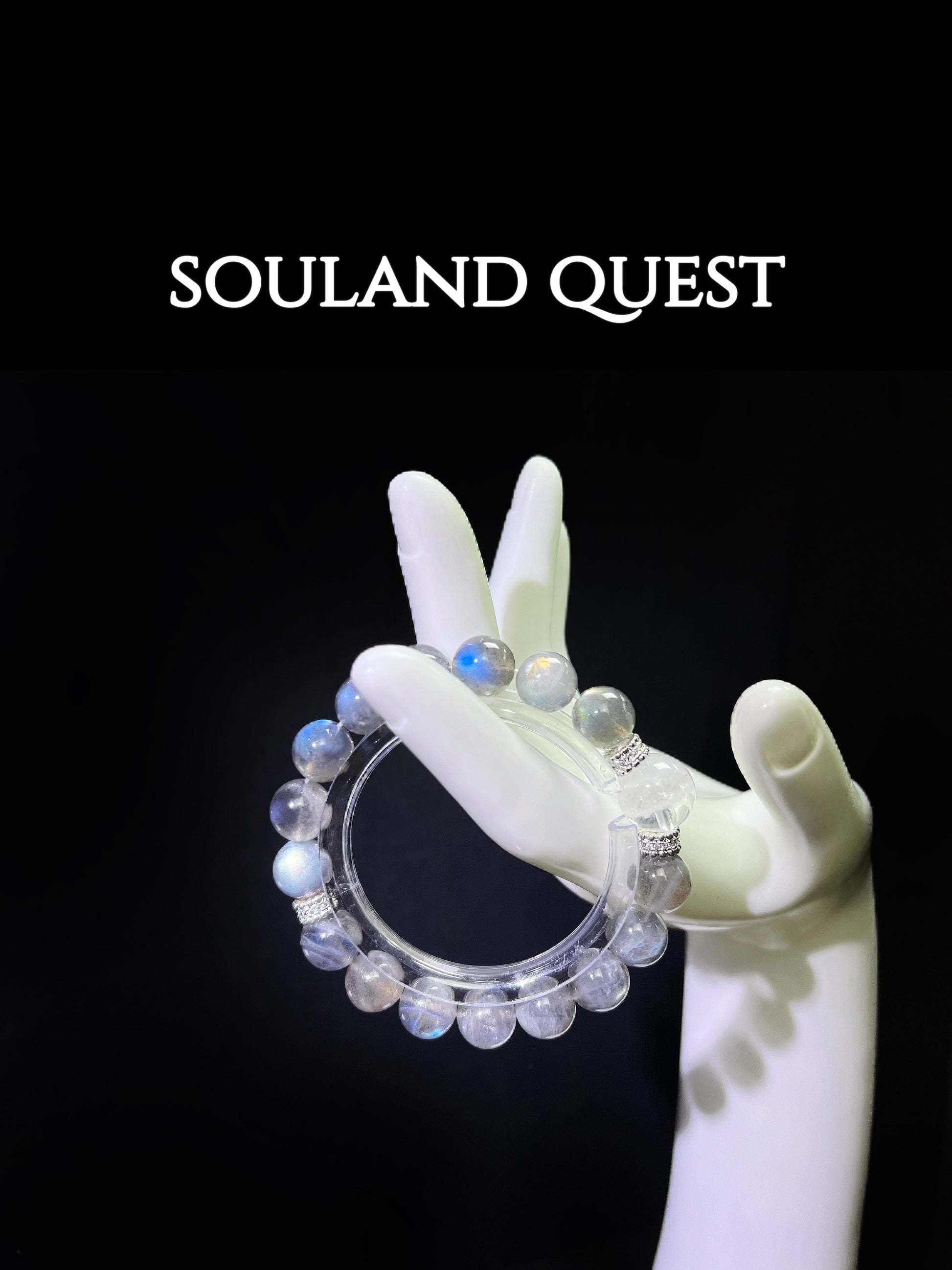 Moonstone & White Phantom Healing Bracelet – Intuition, Clarity & Chakra Balance - Souland Quest