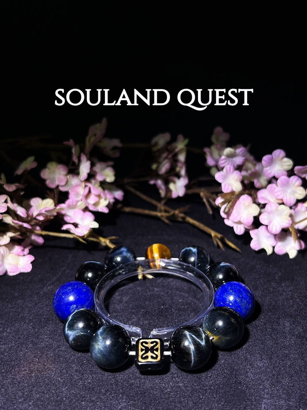 Mystic Horizon Bracelet – Lapis Lazuli, Blue Tiger’s Eye & Golden Tiger’s Eye for Clarity, Strength & Focus ✨🔮 - Souland Quest
