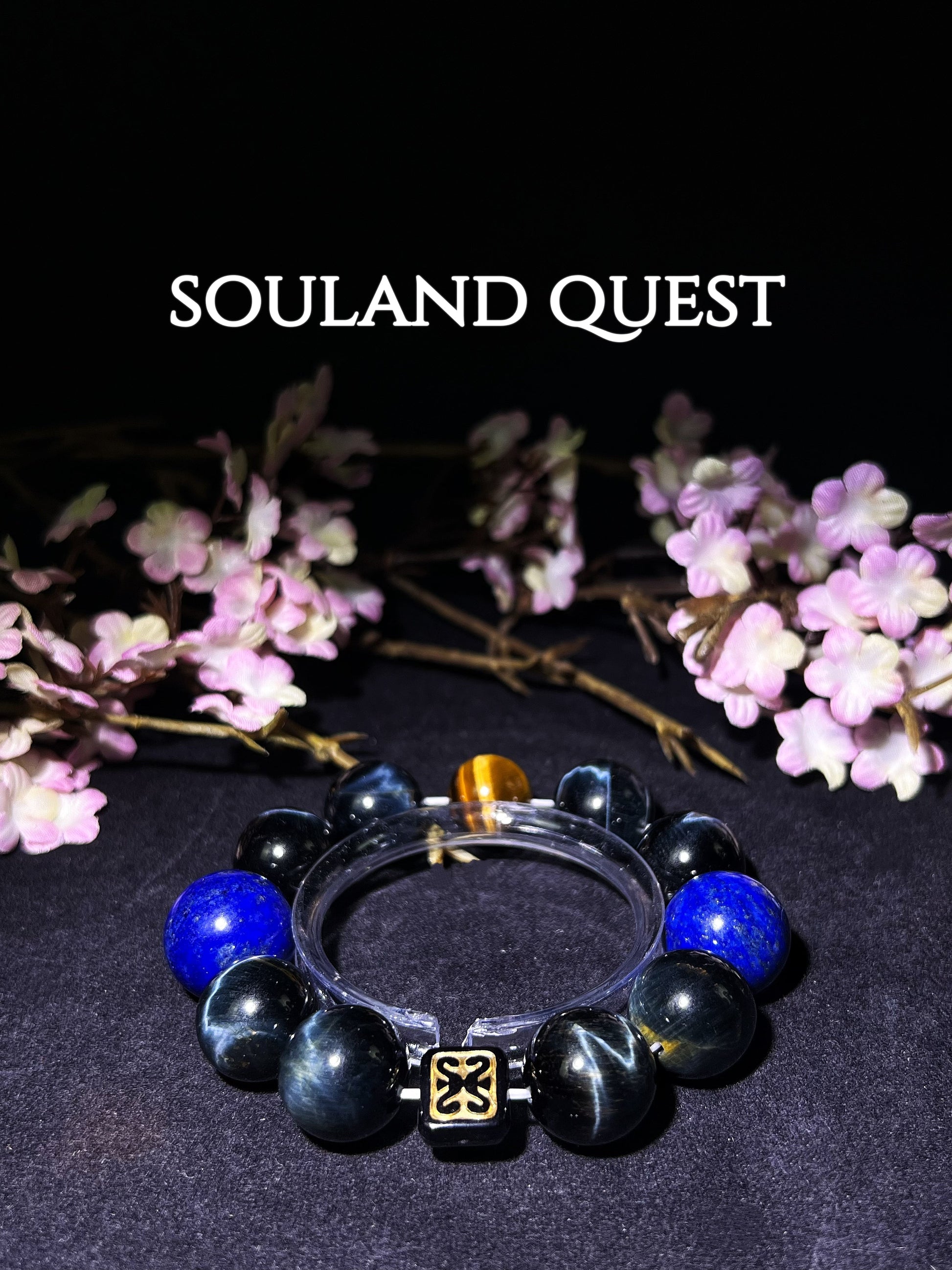 Mystic Horizon Bracelet – Lapis Lazuli, Blue Tiger’s Eye & Golden Tiger’s Eye for Clarity, Strength & Focus ✨🔮 - Souland Quest
