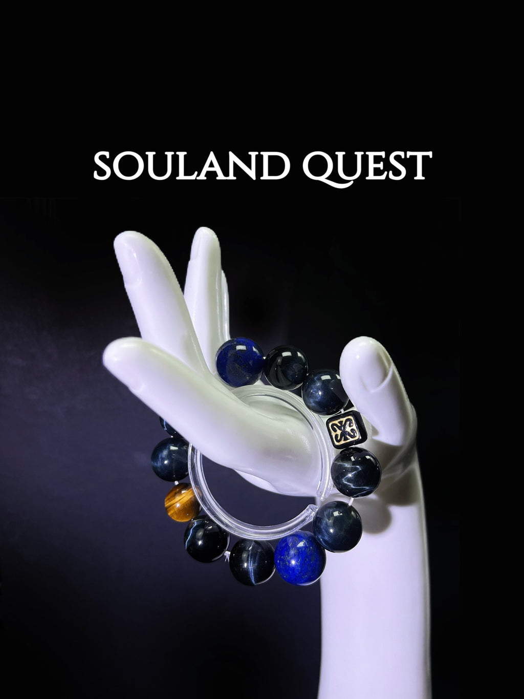 Mystic Horizon Bracelet – Lapis Lazuli, Blue Tiger’s Eye & Golden Tiger’s Eye for Clarity, Strength & Focus ✨🔮 - Souland Quest