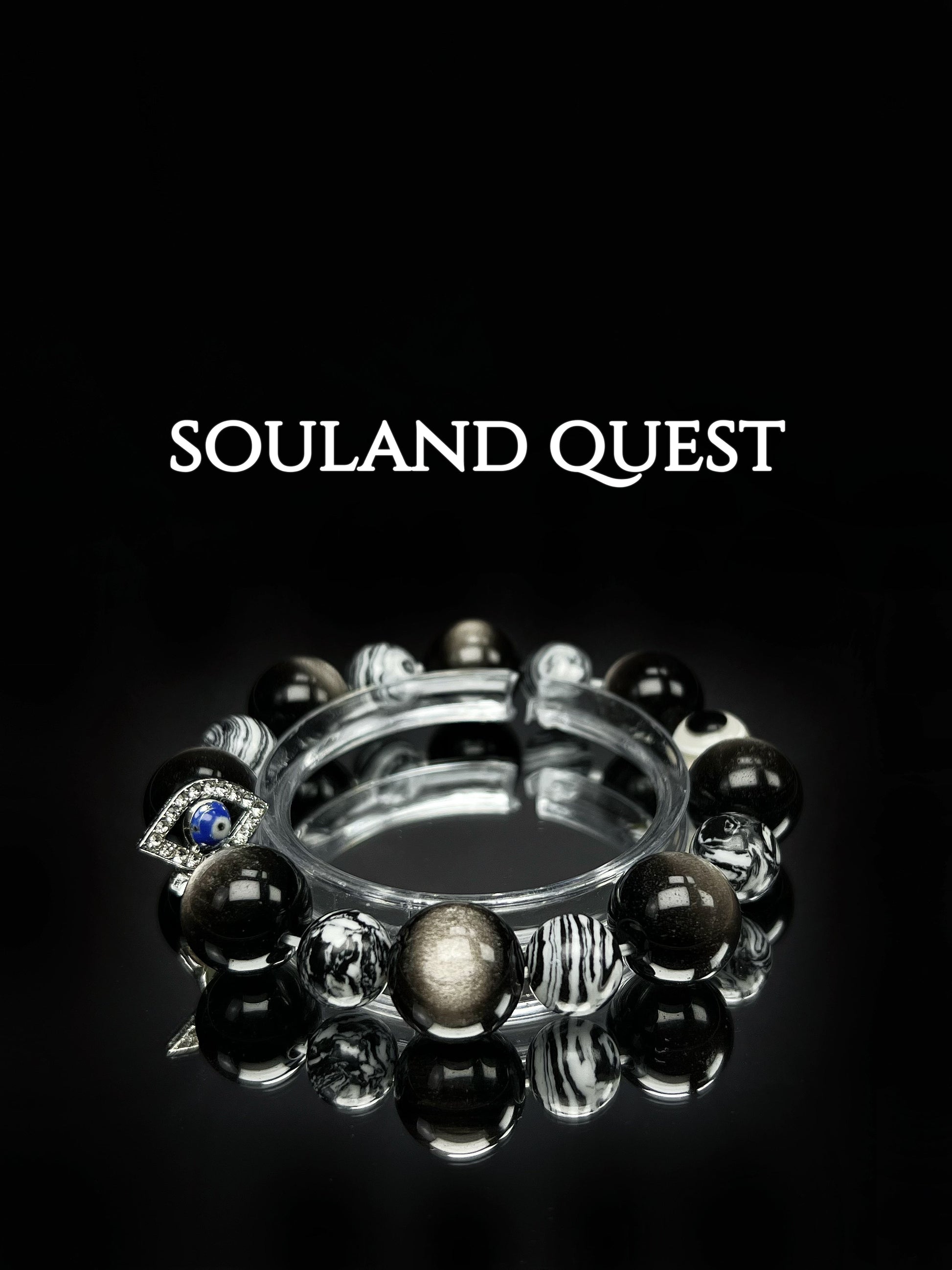 Obsidian & Evil Eye Yin - Yang Bracelet – Strength, Protection & Inner Peace - Souland Quest