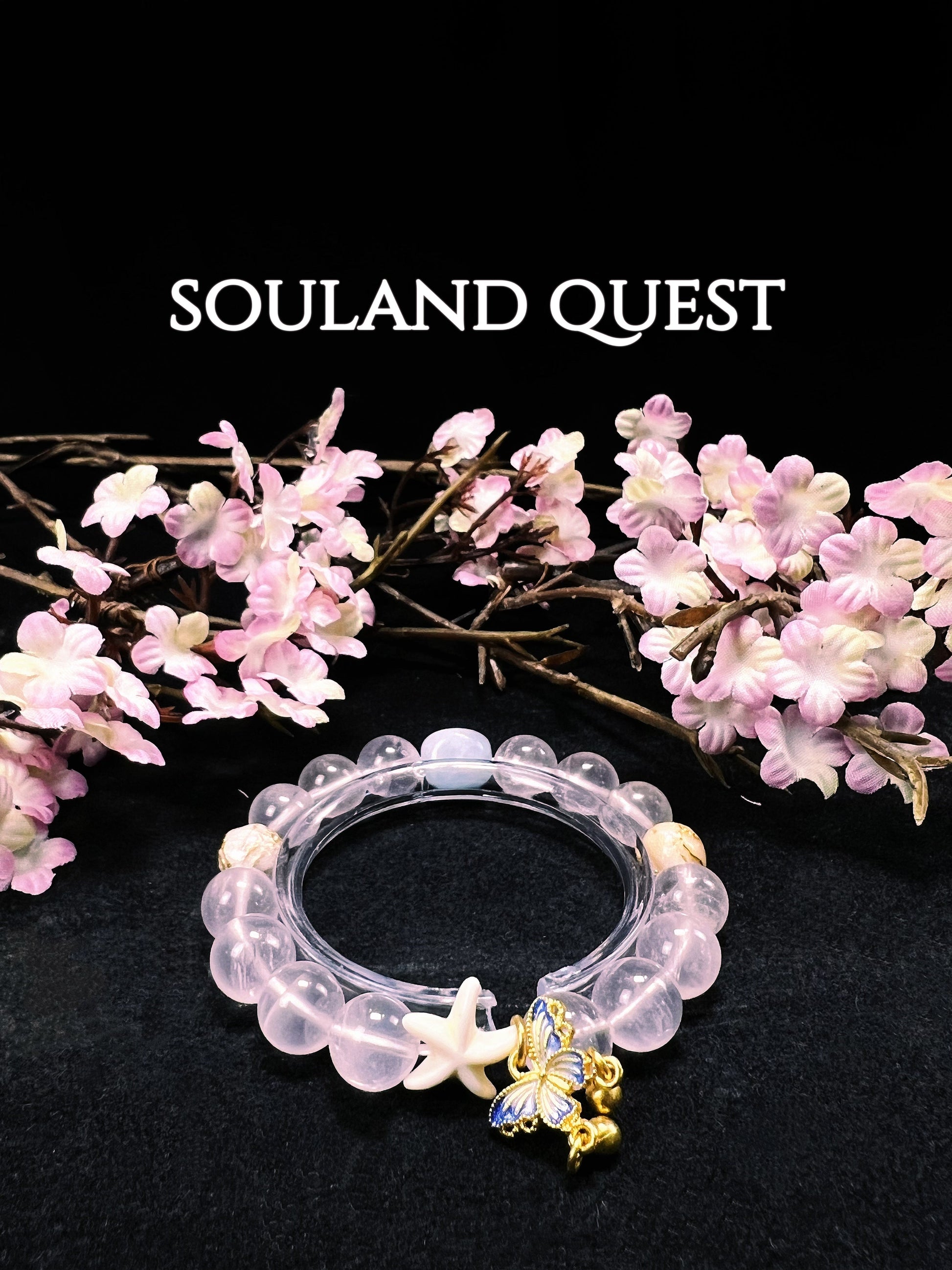 Oceanic Dream Bracelet – Rose Quartz, Aquamarine & Starfish Charm for Peace & Clarity - Souland Quest