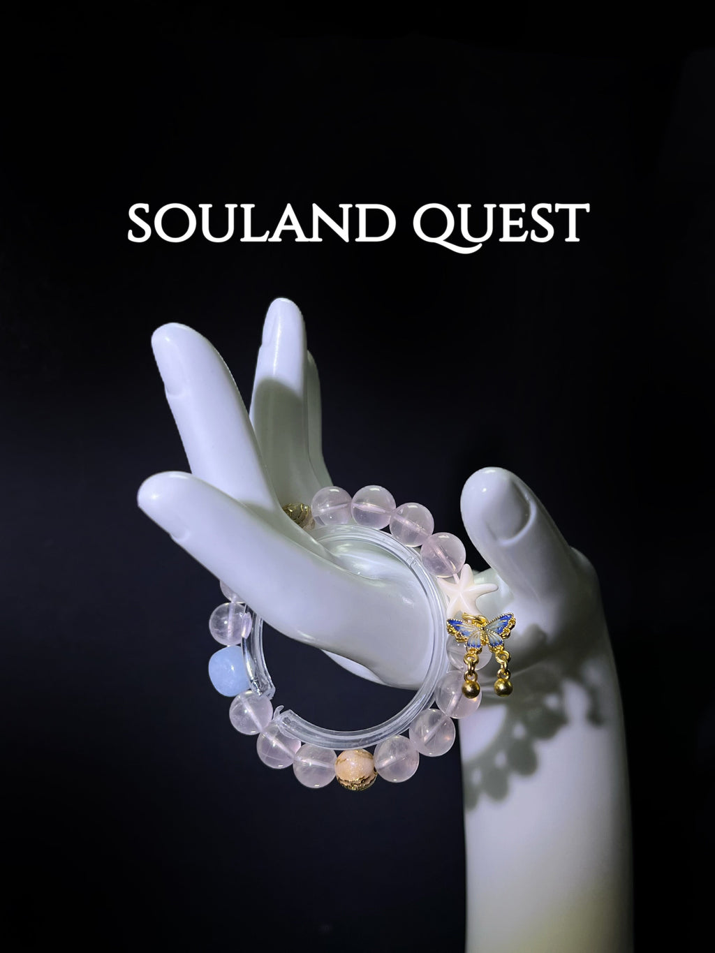 Oceanic Dream Bracelet – Rose Quartz, Aquamarine & Starfish Charm for Peace & Clarity - Souland Quest