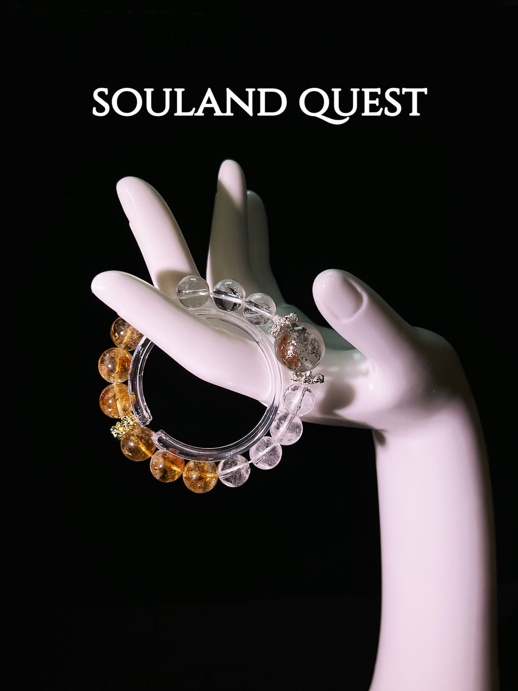 Prosperity Glow Bracelet – Citrine, Clear Quartz, Green Phantom Quartz & Gold & Silver Accents for Success & Healing 💛✨ - Souland Quest