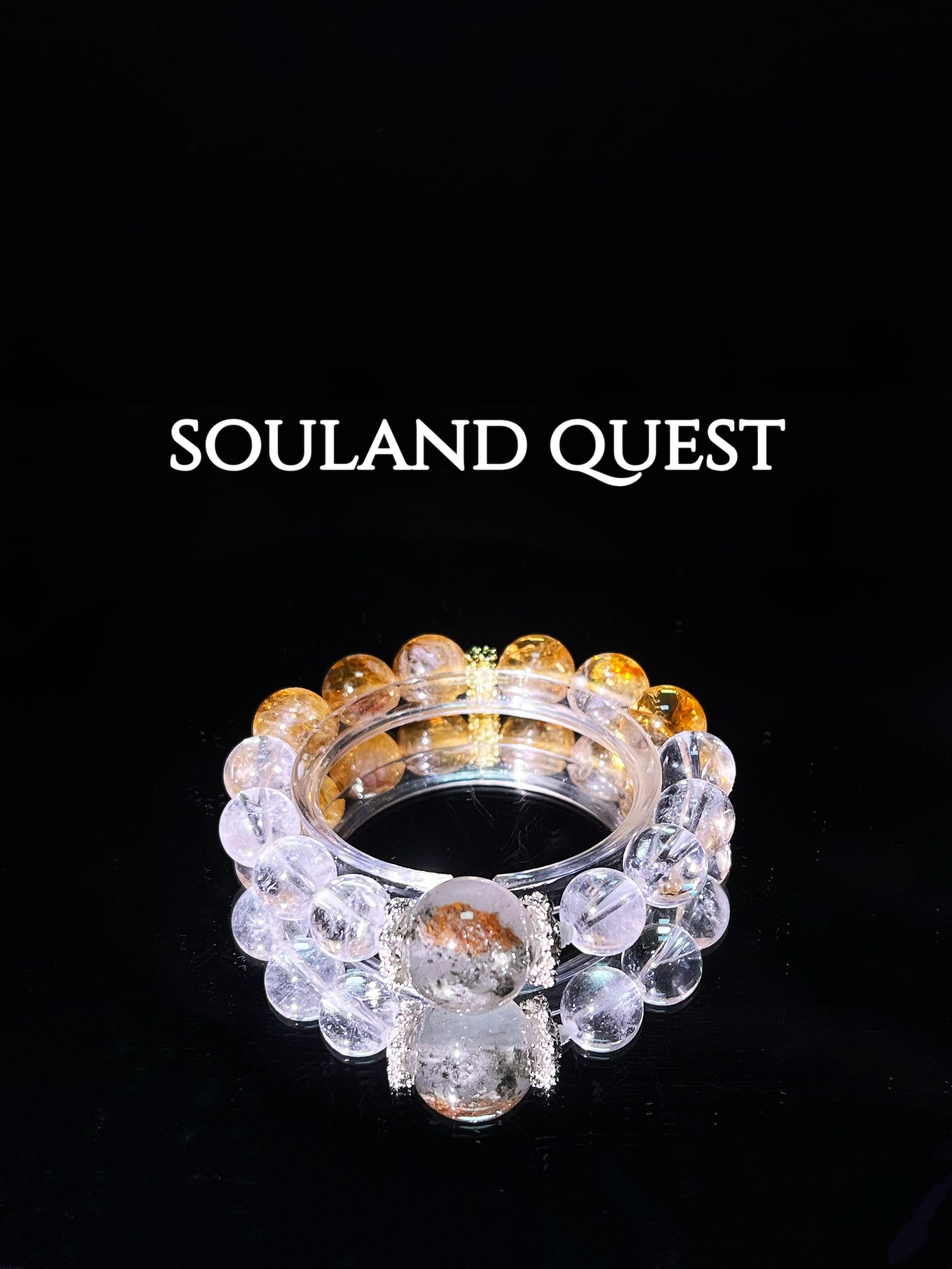 Prosperity Glow Bracelet – Citrine, Clear Quartz, Green Phantom Quartz & Gold & Silver Accents for Success & Healing 💛✨ - Souland Quest