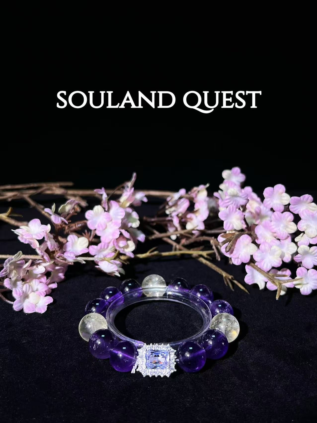 🌟 Radiant Vision Bracelet – Amethyst, Lemon Quartz & Sapphire Silver Accent 🌟 - Souland Quest