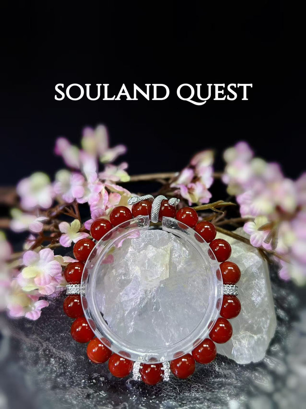 Red Agate Bracelet with Silver Snake Charm – Grounding Root Chakra for Aries, Leo & Scorpio - Souland Quest