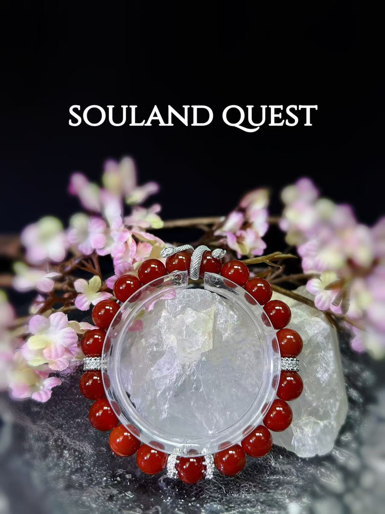 Red Agate Bracelet with Silver Snake Charm – Grounding Root Chakra for Aries, Leo & Scorpio - Souland Quest