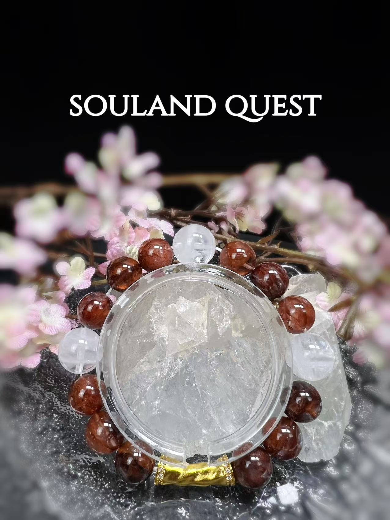 Red Hematoid & White Phantom – Vitality, Clarity & Chakra Balance - Souland Quest