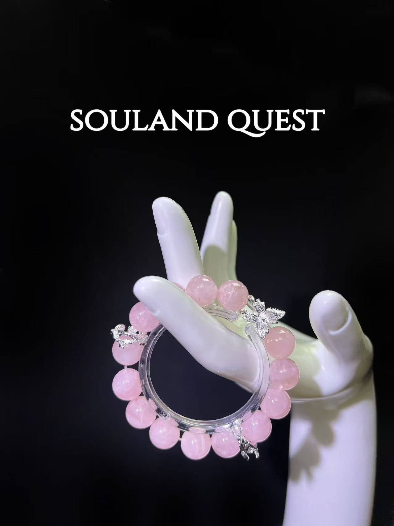 Rose Quartz Butterfly Charm Bracelet – Love, Healing & Harmony - Souland Quest